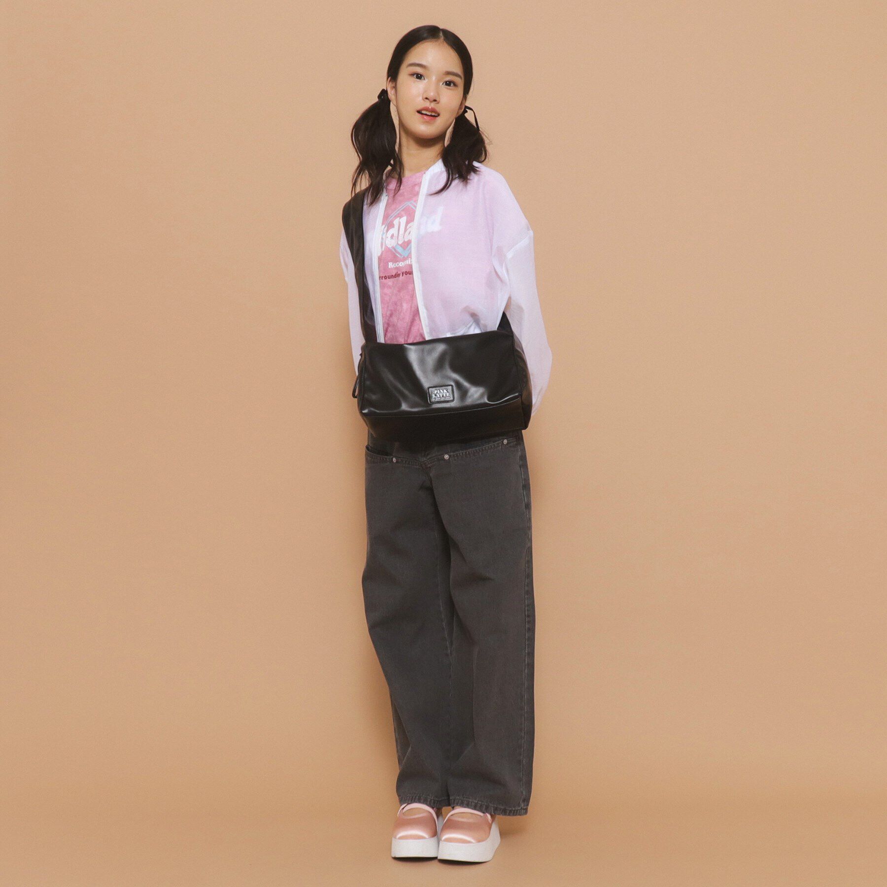 PINK-latte「【2WAY】ギャザートート＆ショルダーバッグ」|ショルダー・メッセンジャー|