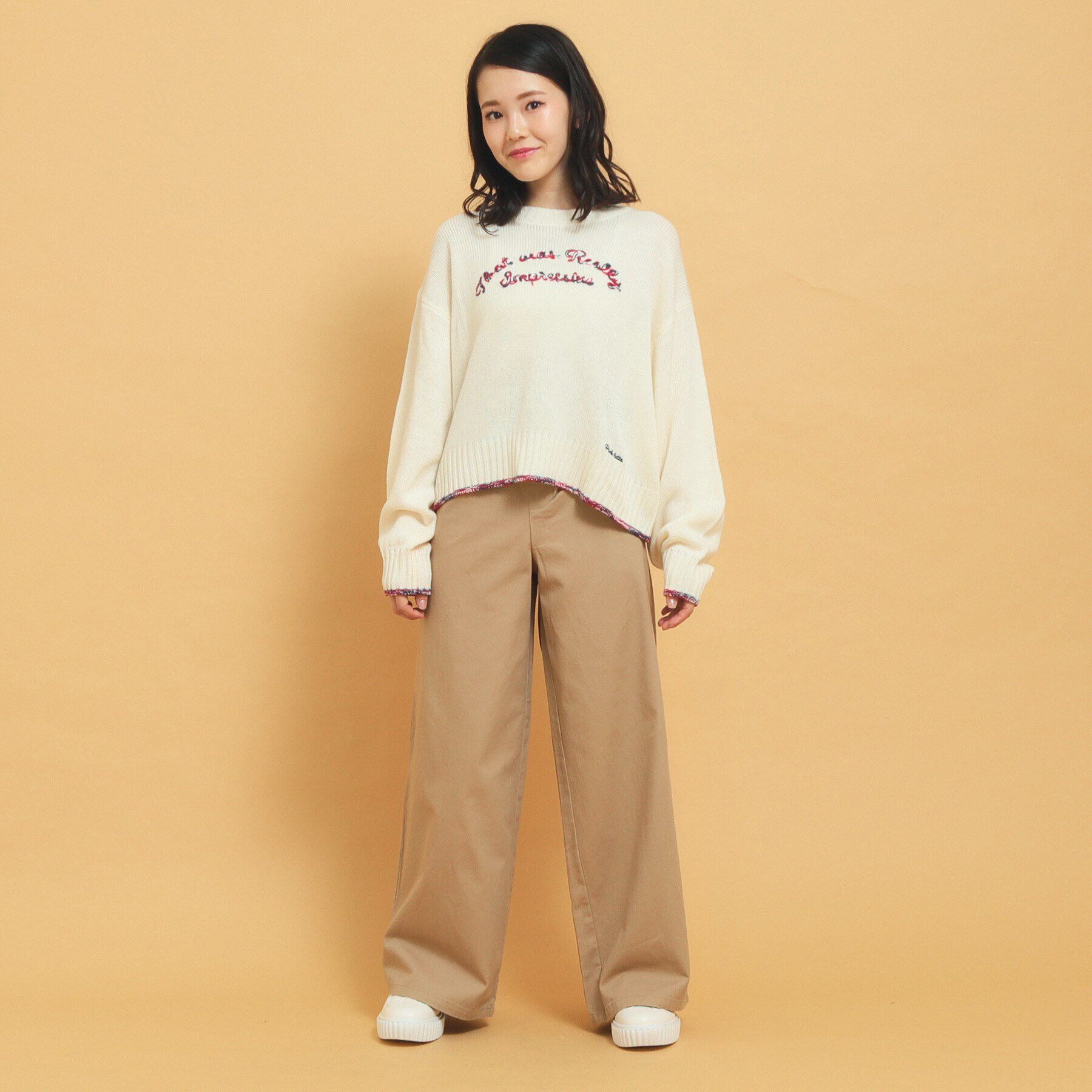 PINK-latte「ウエストロゴデザインパンツ」|その他|