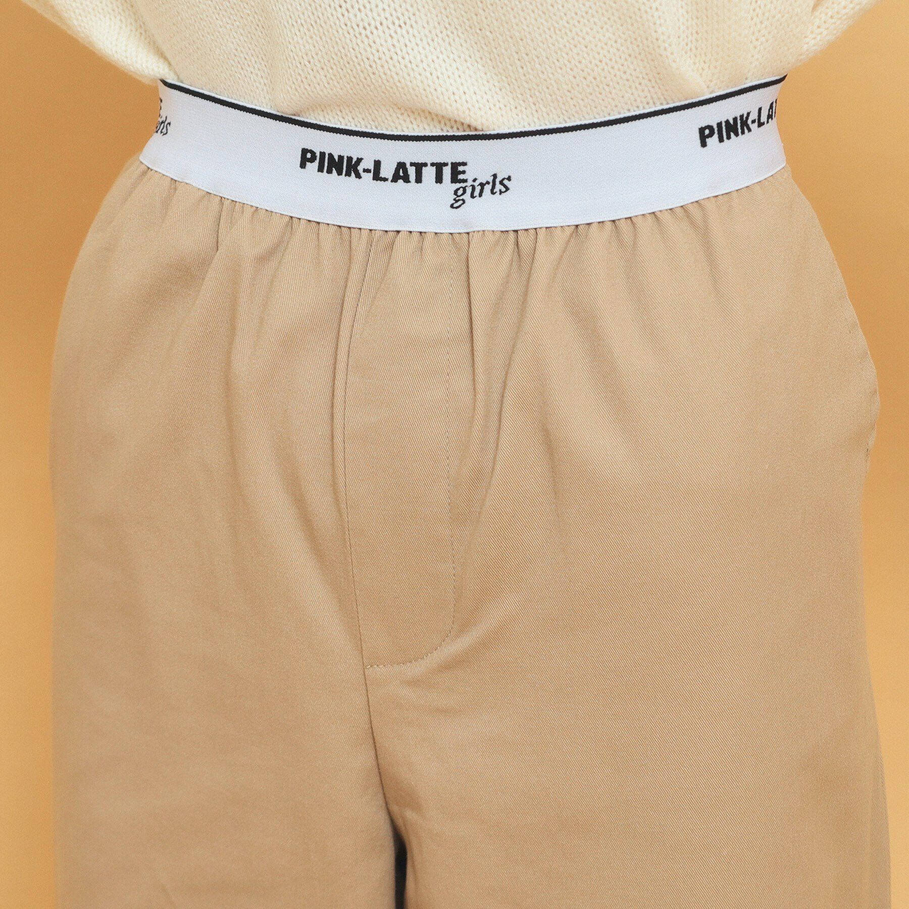 PINK-latte「ウエストロゴデザインパンツ」|その他|