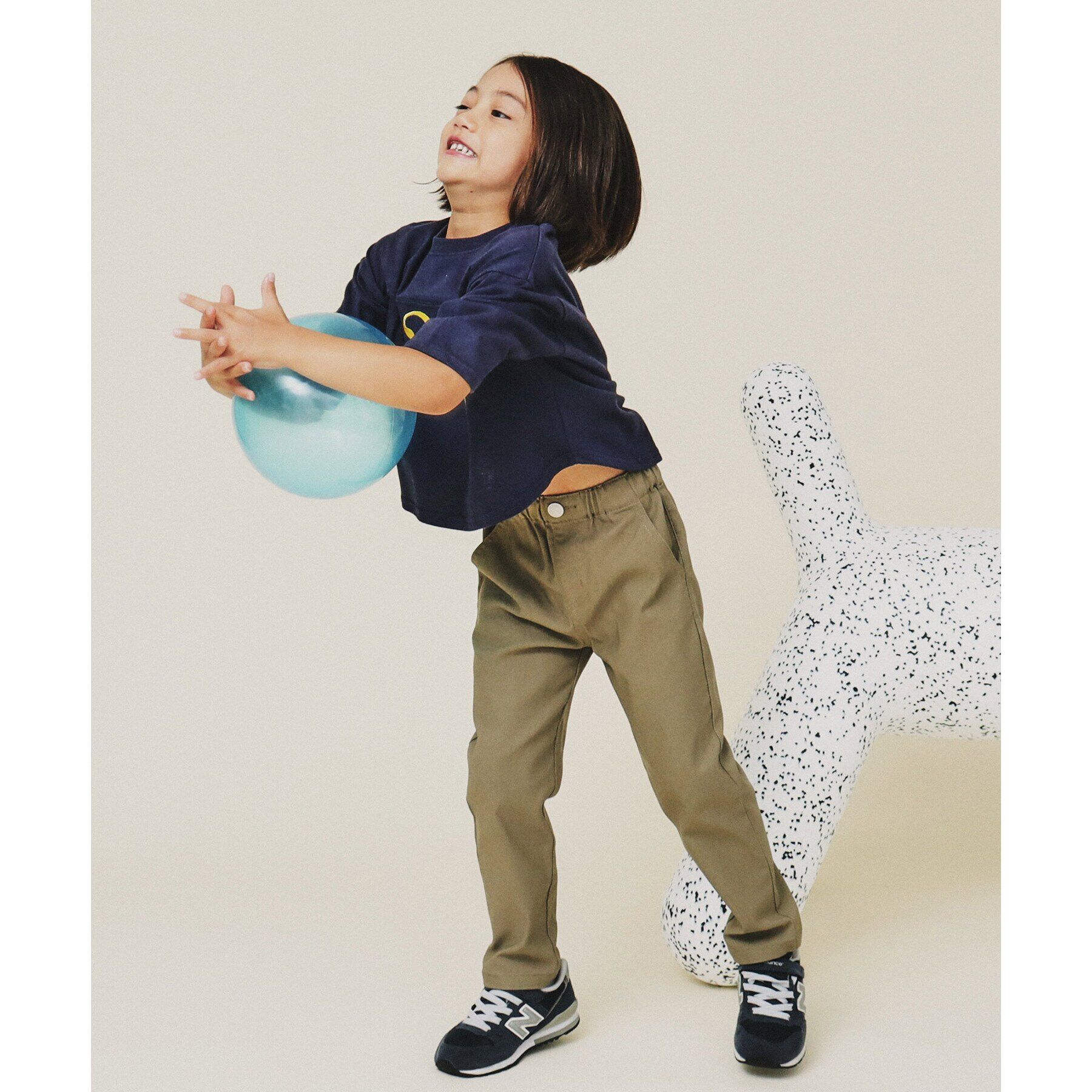 THE SHOP TK「【110-160】オーガビッツナンバー刺繍7分袖Tシャツ」|Tシャツ・カットソー|