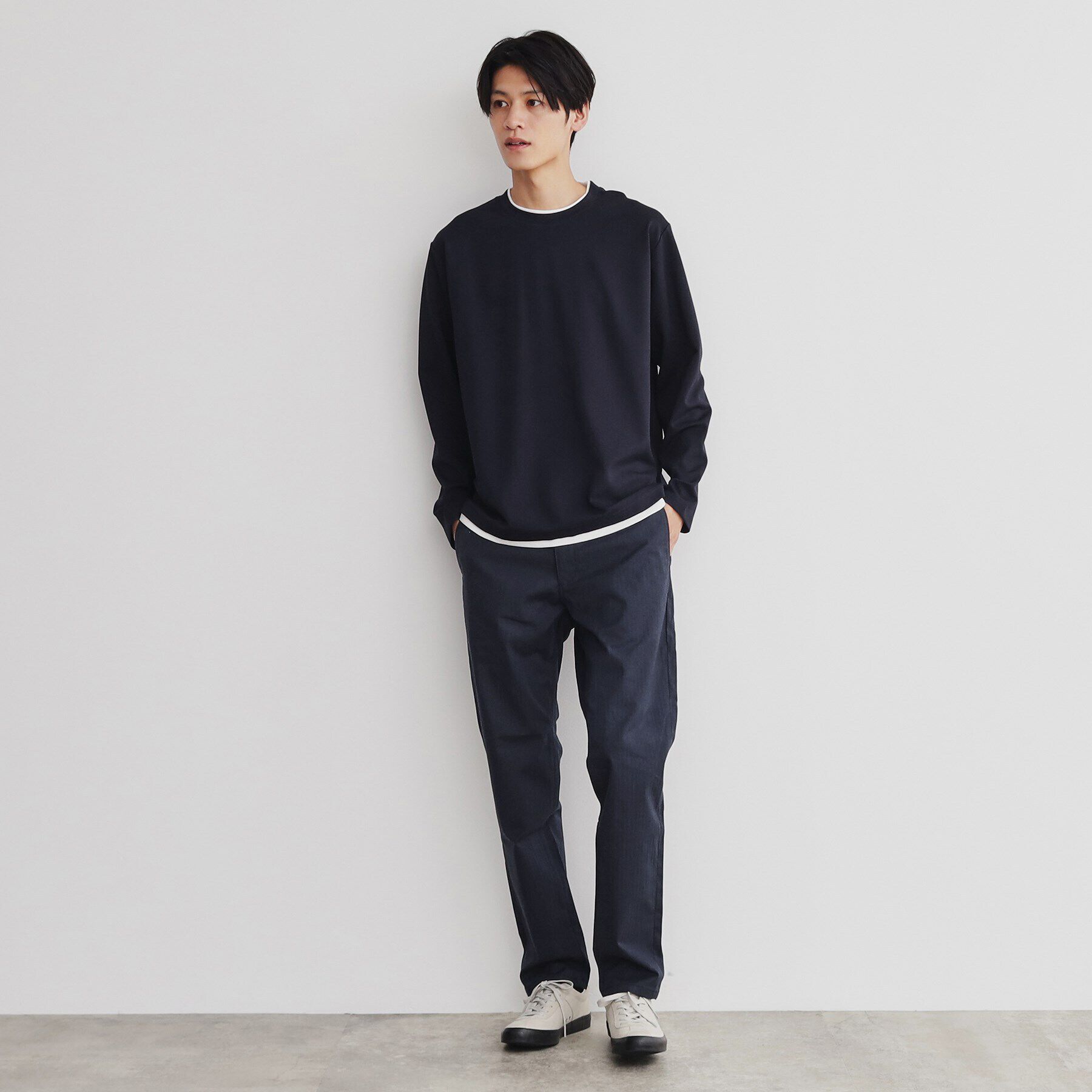 THE SHOP TK「ポンチフェイクレイヤード長袖Tシャツ」|Tシャツ・カットソー|