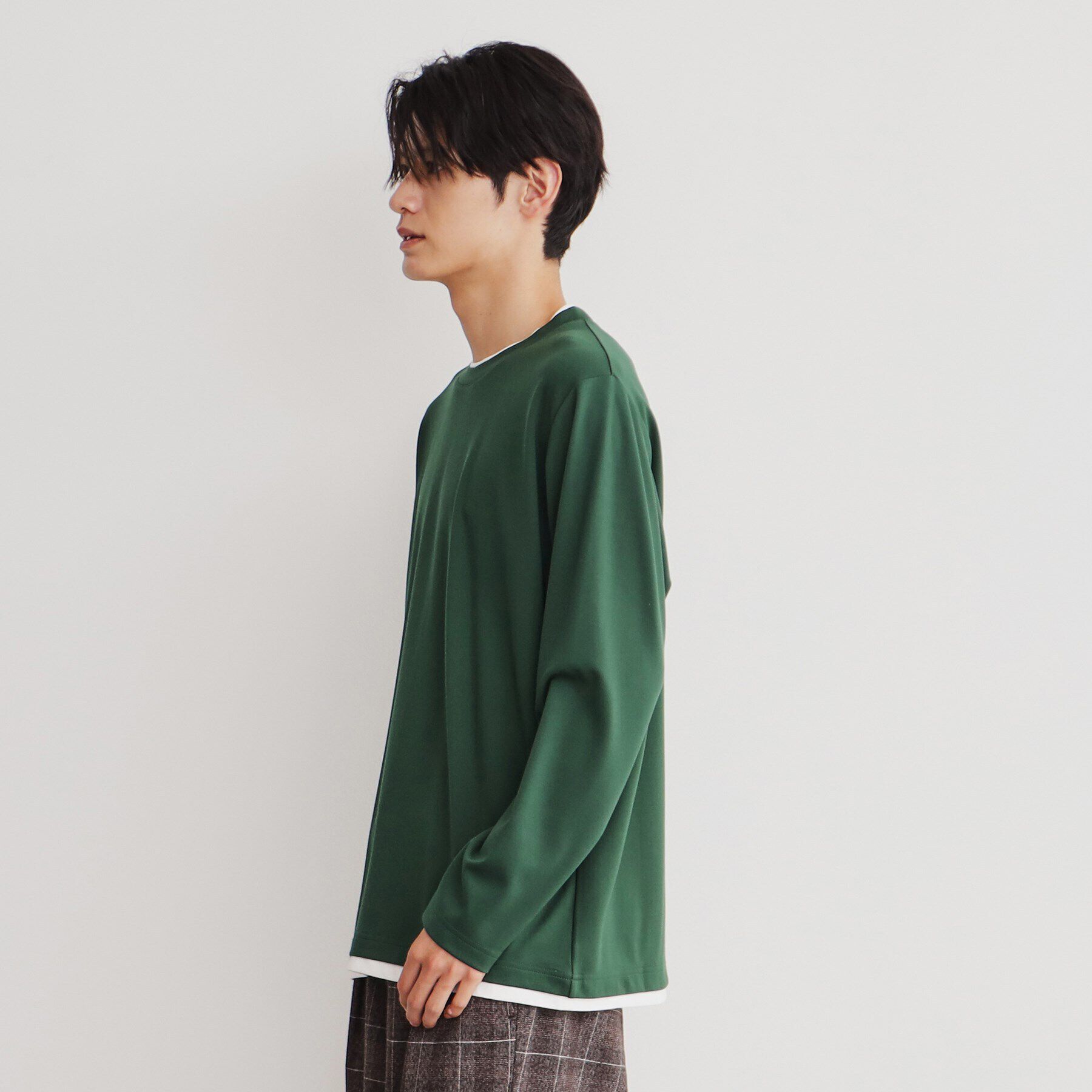 THE SHOP TK「ポンチフェイクレイヤード長袖Tシャツ」|Tシャツ・カットソー|