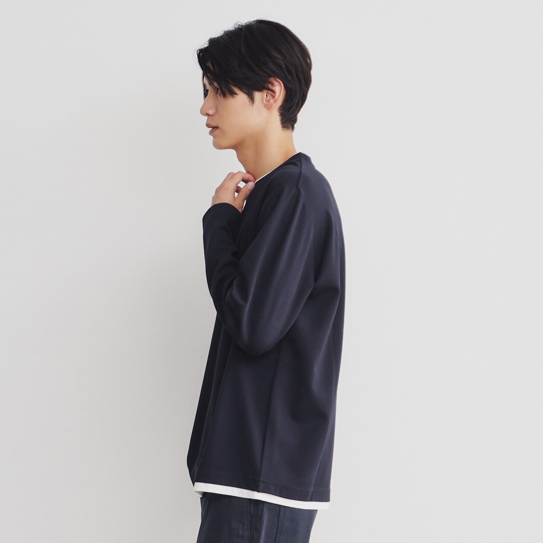 THE SHOP TK「ポンチフェイクレイヤード長袖Tシャツ」|Tシャツ・カットソー|