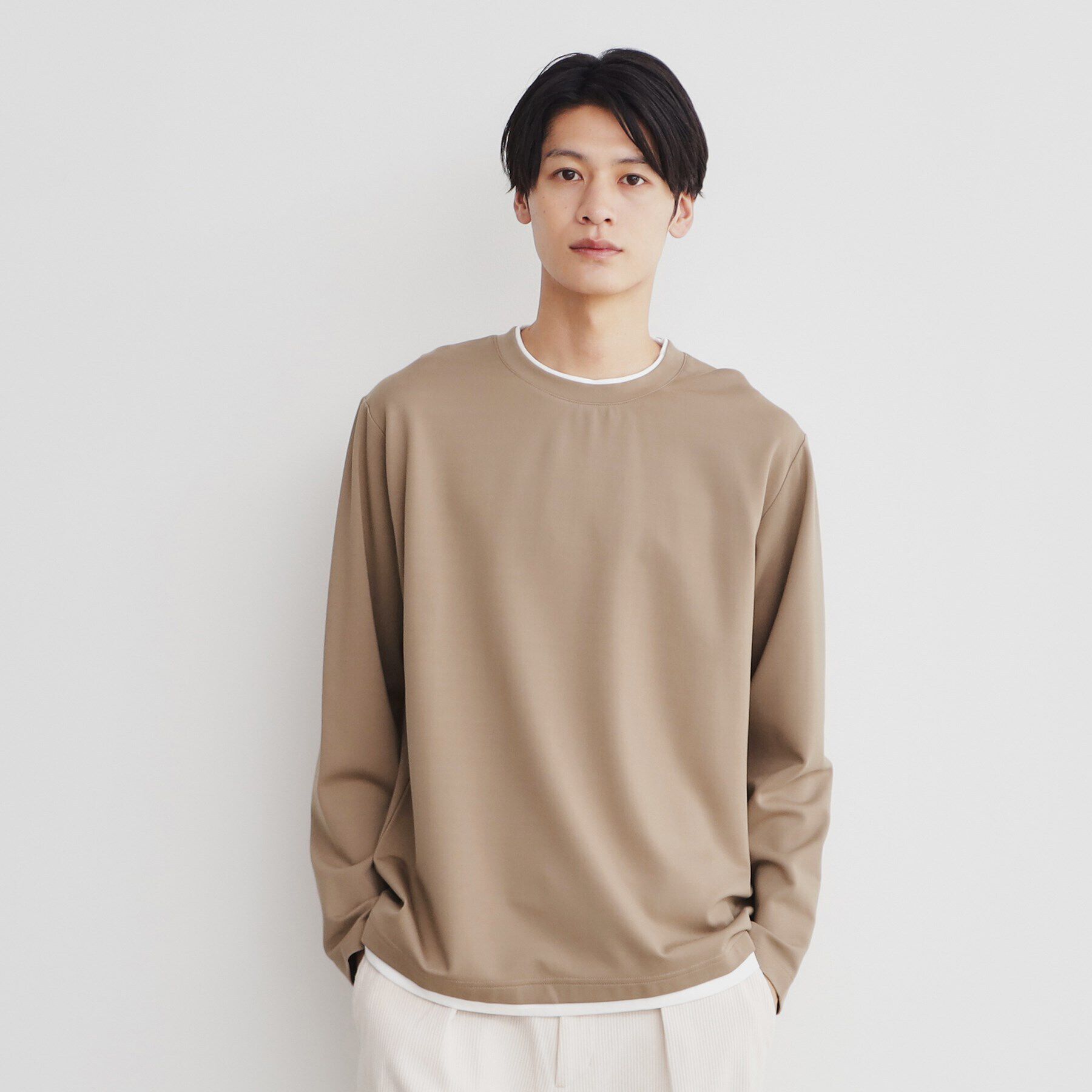 THE SHOP TK「ポンチフェイクレイヤード長袖Tシャツ」|Tシャツ・カットソー|ﾓｶﾌﾞﾗｳﾝ(042)