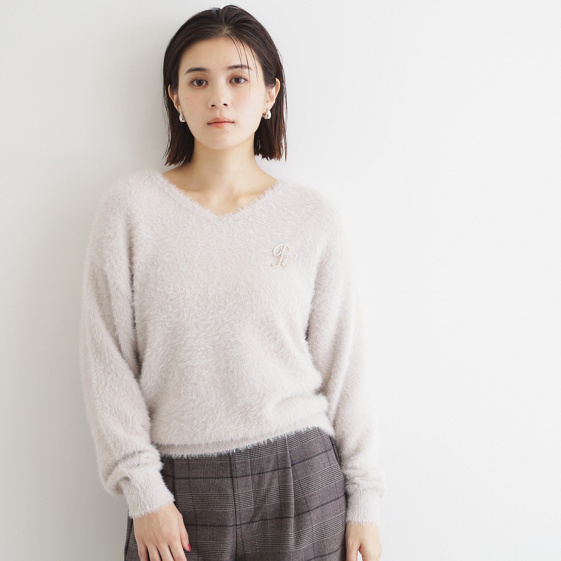 THE SHOP TK「【＠BAILA掲載】【前後2way】フェザーニット/洗える」|ニット・セーター|ｸﾞﾚｰｼﾞｭ(050)