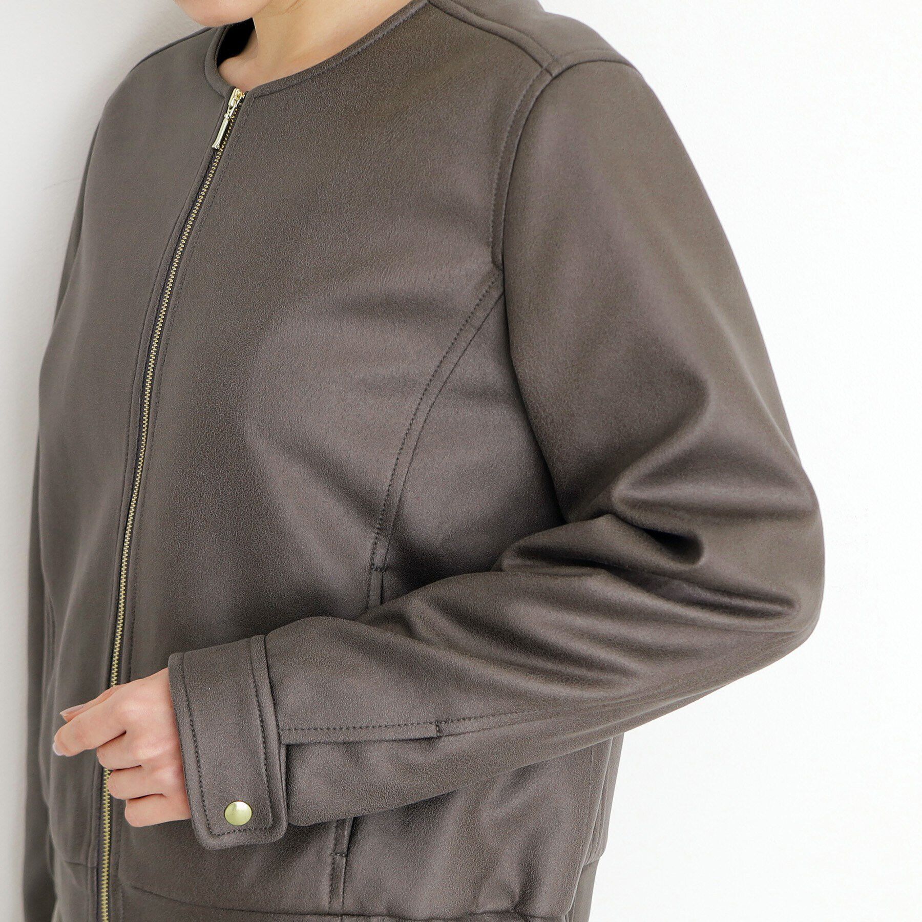 THE SHOP TK「ノーカラーブルゾン」|ブルゾン・スタジャン|