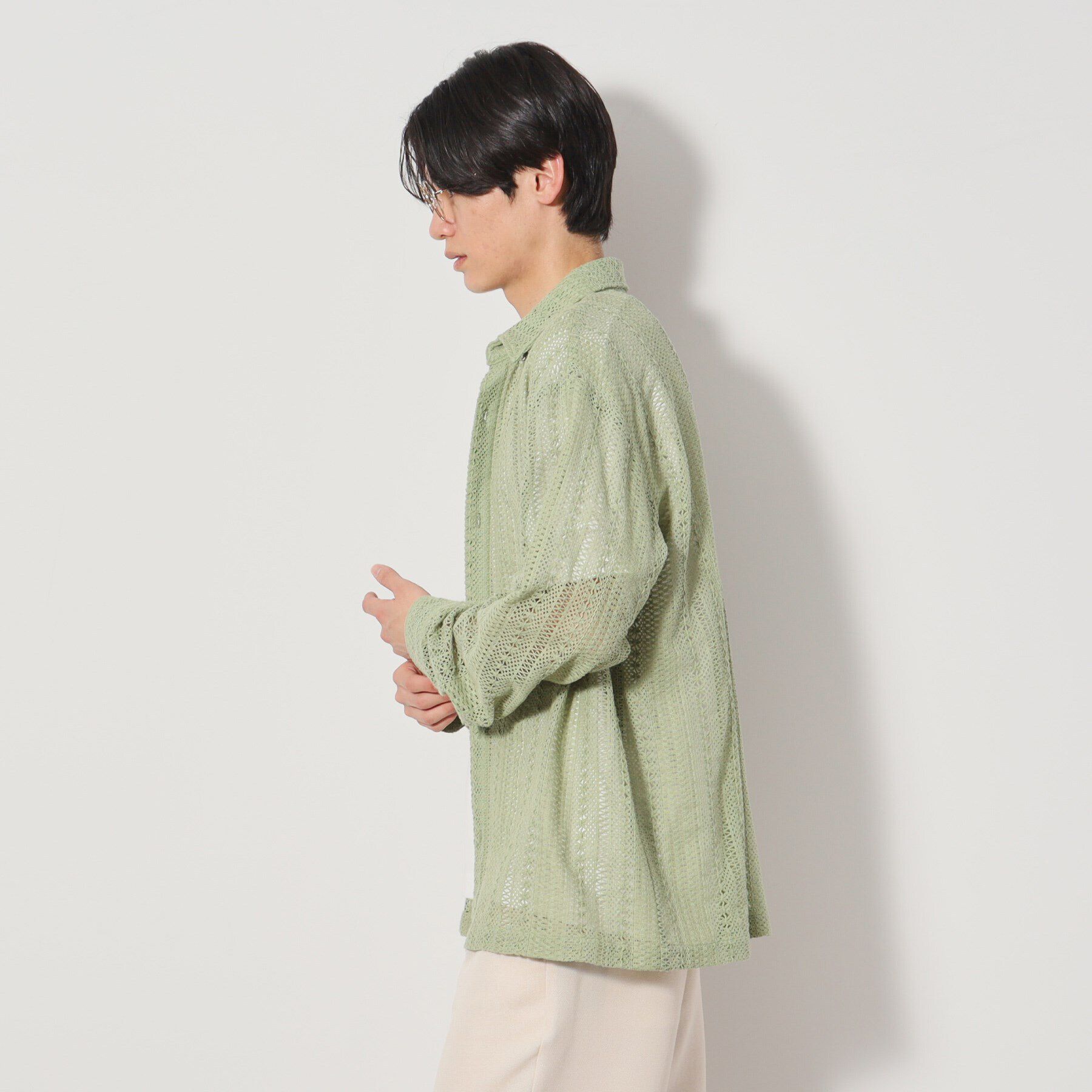 THE SHOP TK「レースシャツアンサンブル長袖シャツ・半袖Tシャツセットアイテム」|シャツ・ブラウス|