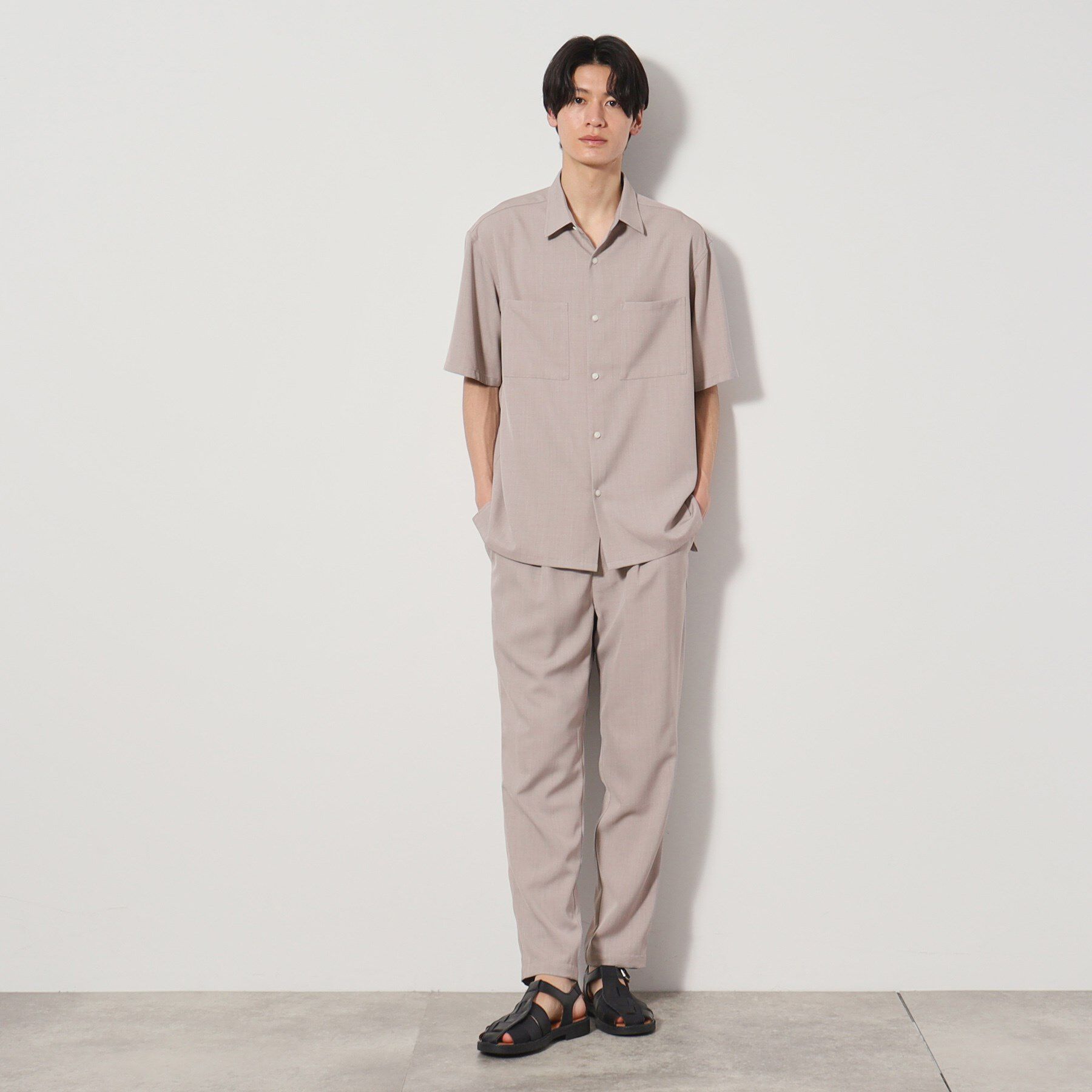 THE SHOP TK「ドライポリ半袖シャツ　セットアップ可/吸水速乾/軽量」|シャツ・ブラウス|