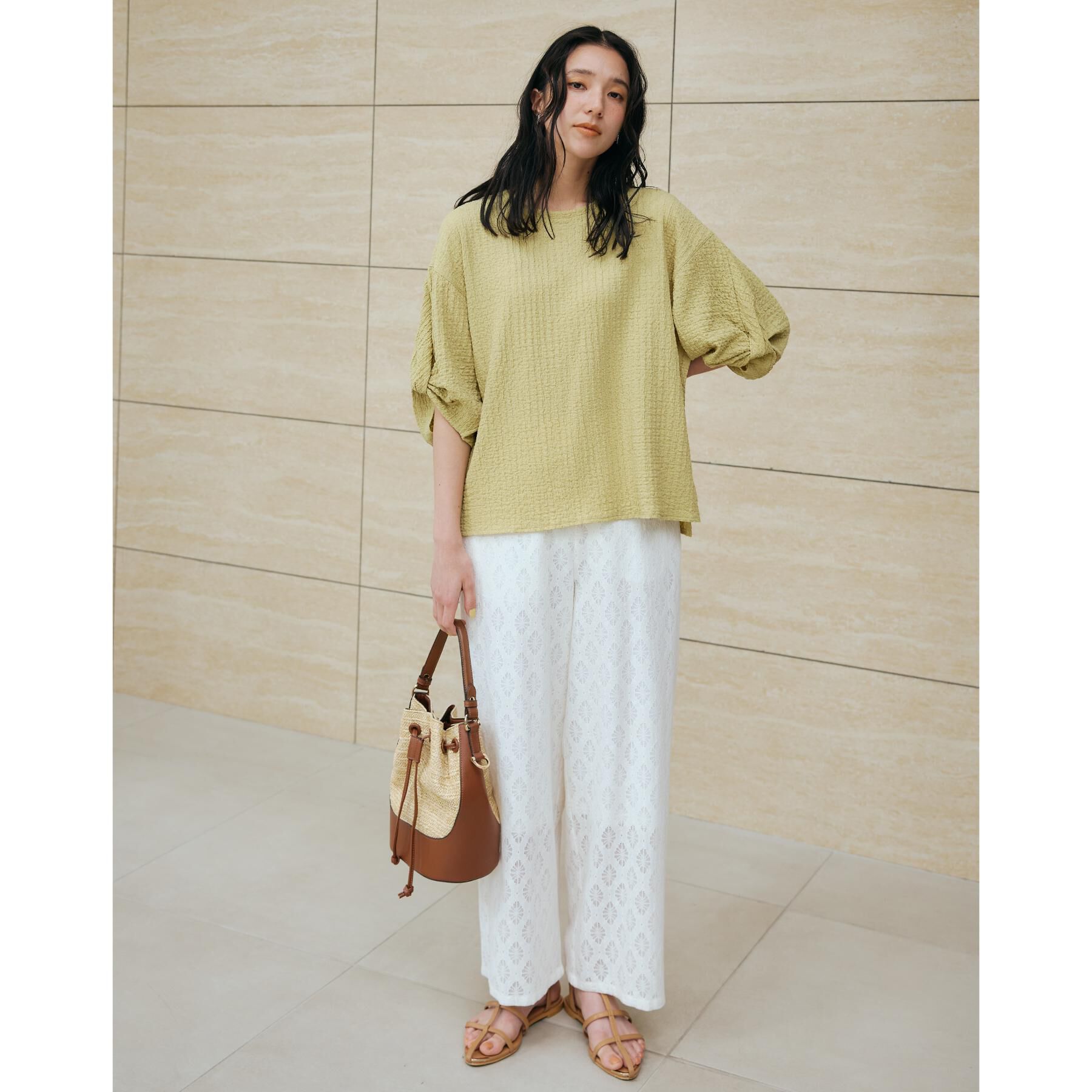 THE SHOP TK「レースワイドパンツ【洗濯機OK】」|その他|