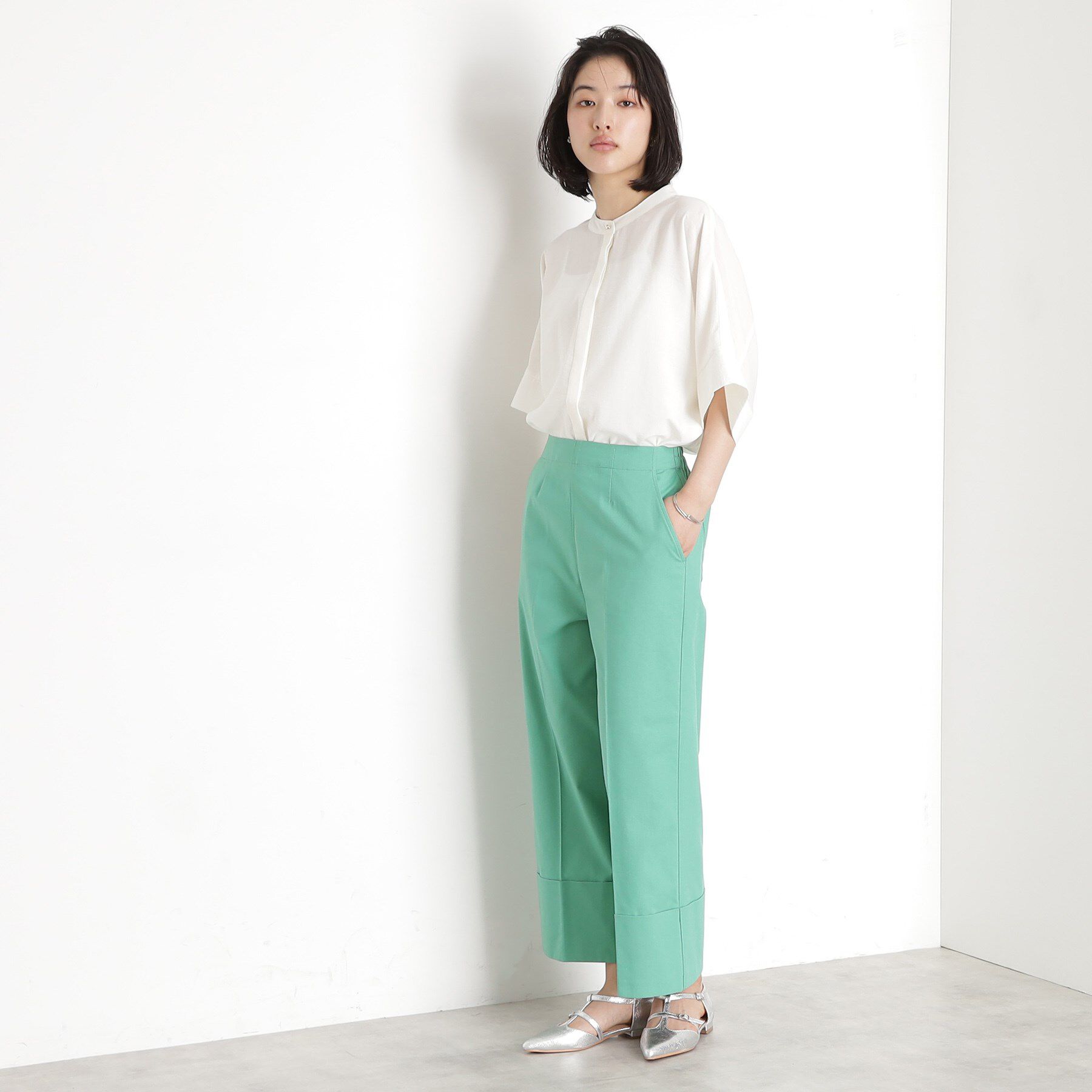 THE SHOP TK「麻混ワイドパンツ【洗える】」|その他|