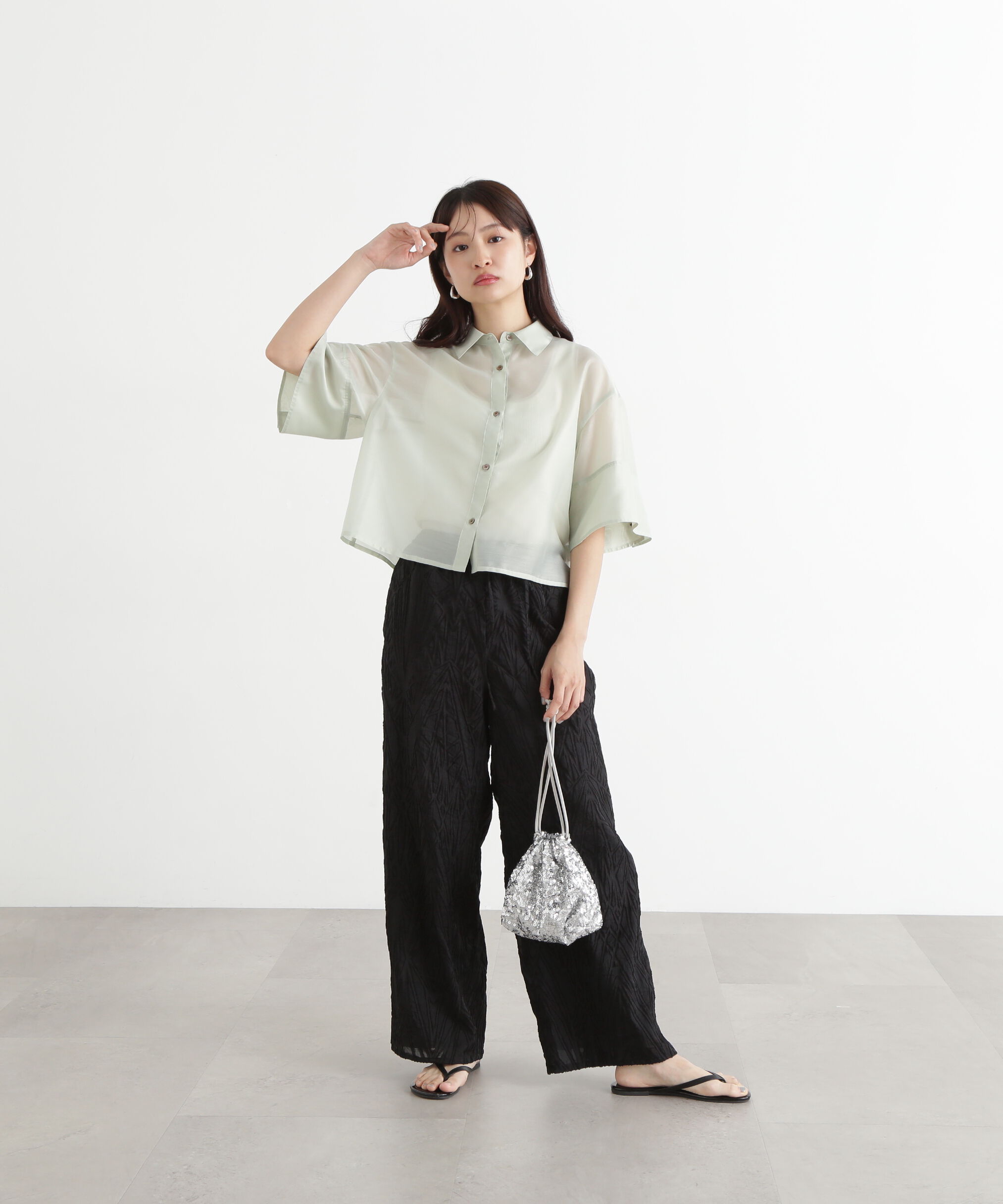  「シアークロップドシャツ」|シャツ・ブラウス|