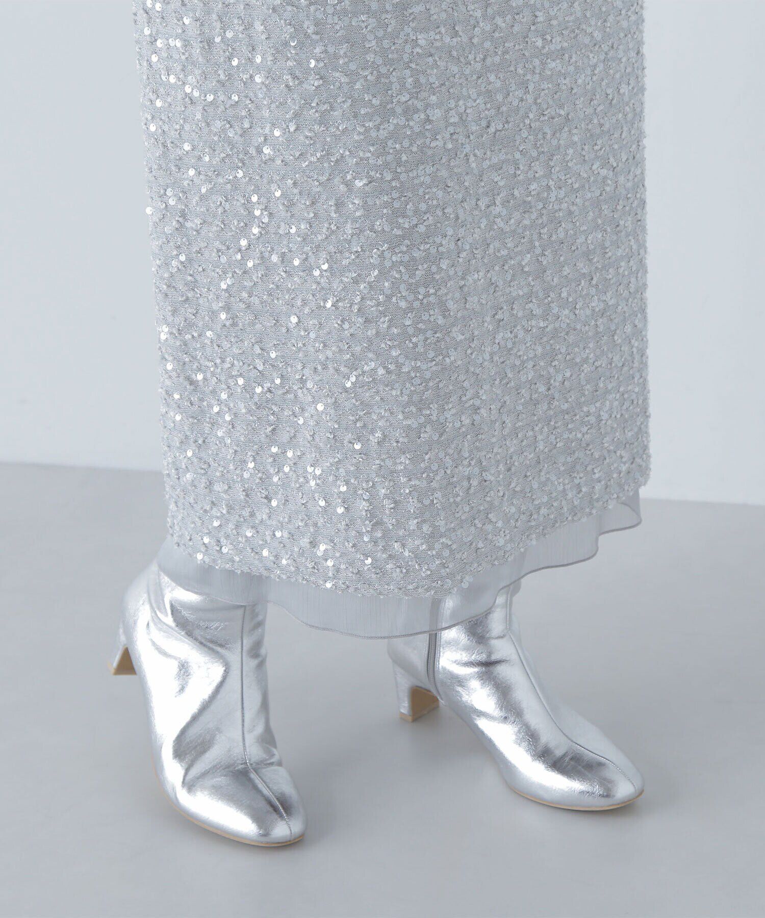  「スパンコールナロースカート」|スカート|