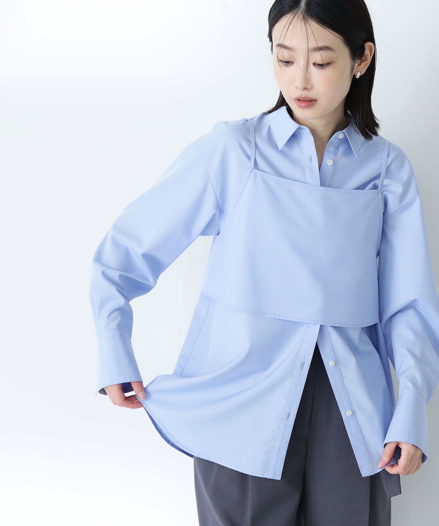  「ビスチェレイヤードシャツ」|シャツ・ブラウス|