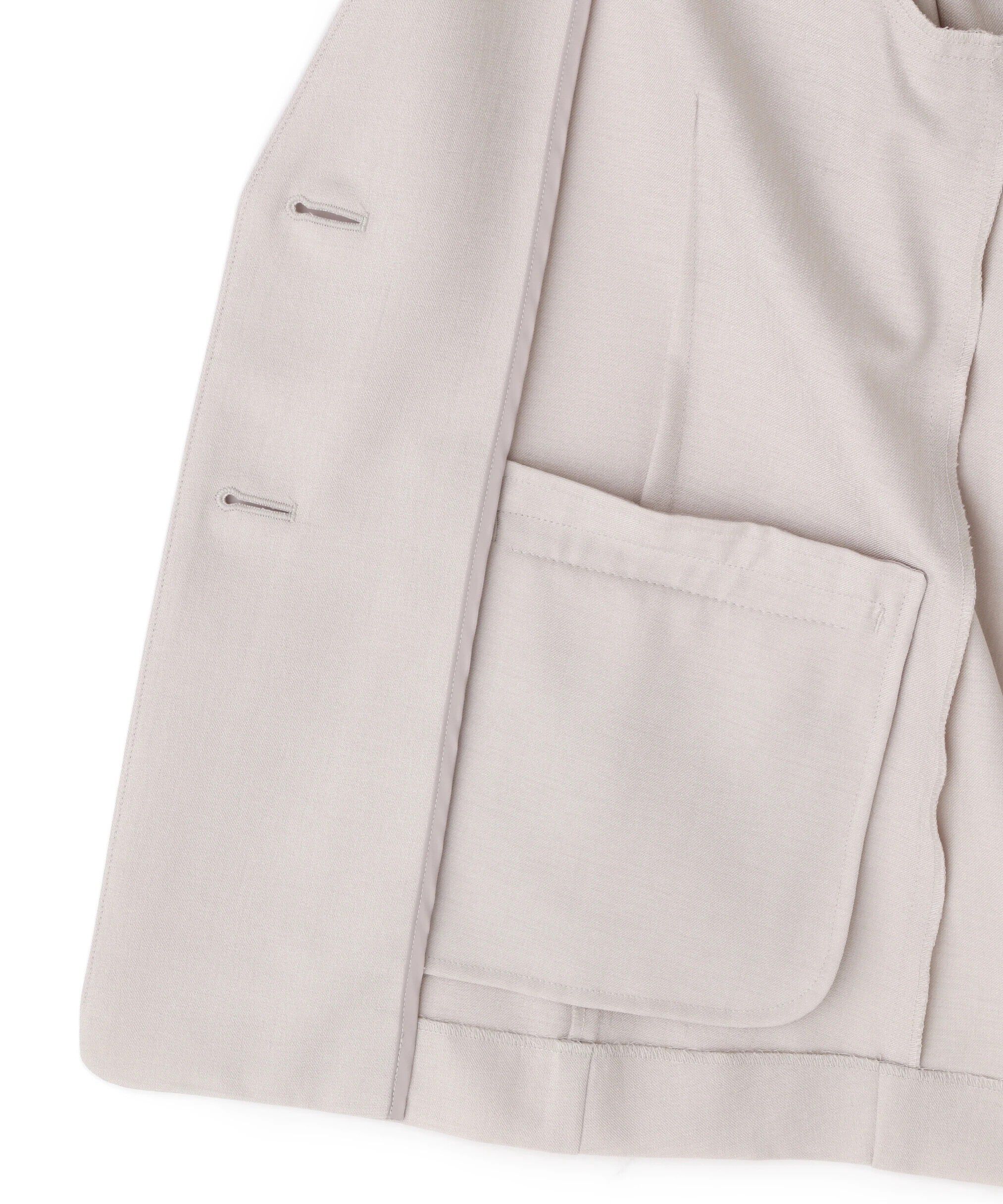  「リネンライクツイルシリーズ ハーフスリーブジャケット」|ブルゾン・スタジャン|