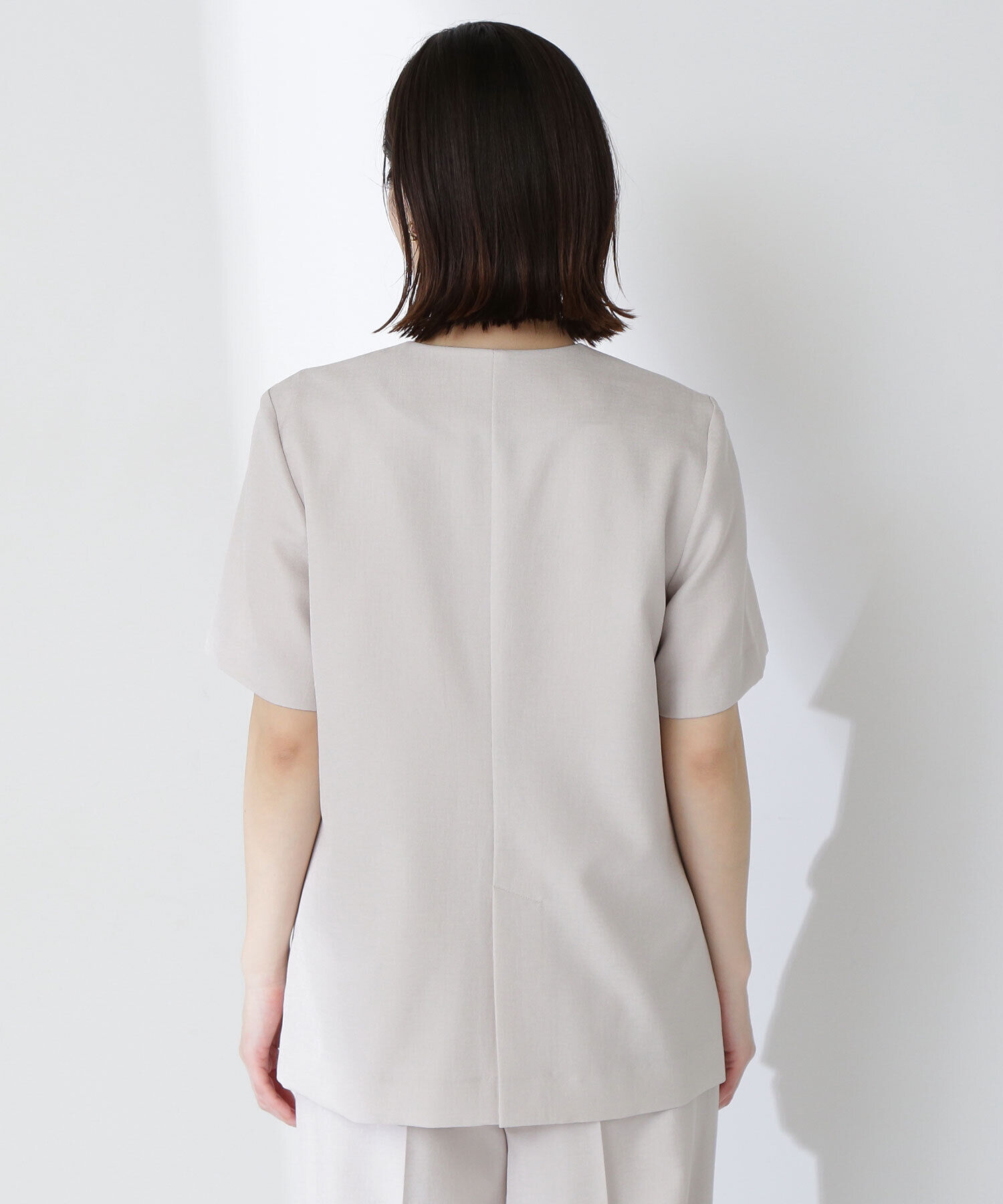  「リネンライクツイルシリーズ ハーフスリーブジャケット」|ブルゾン・スタジャン|
