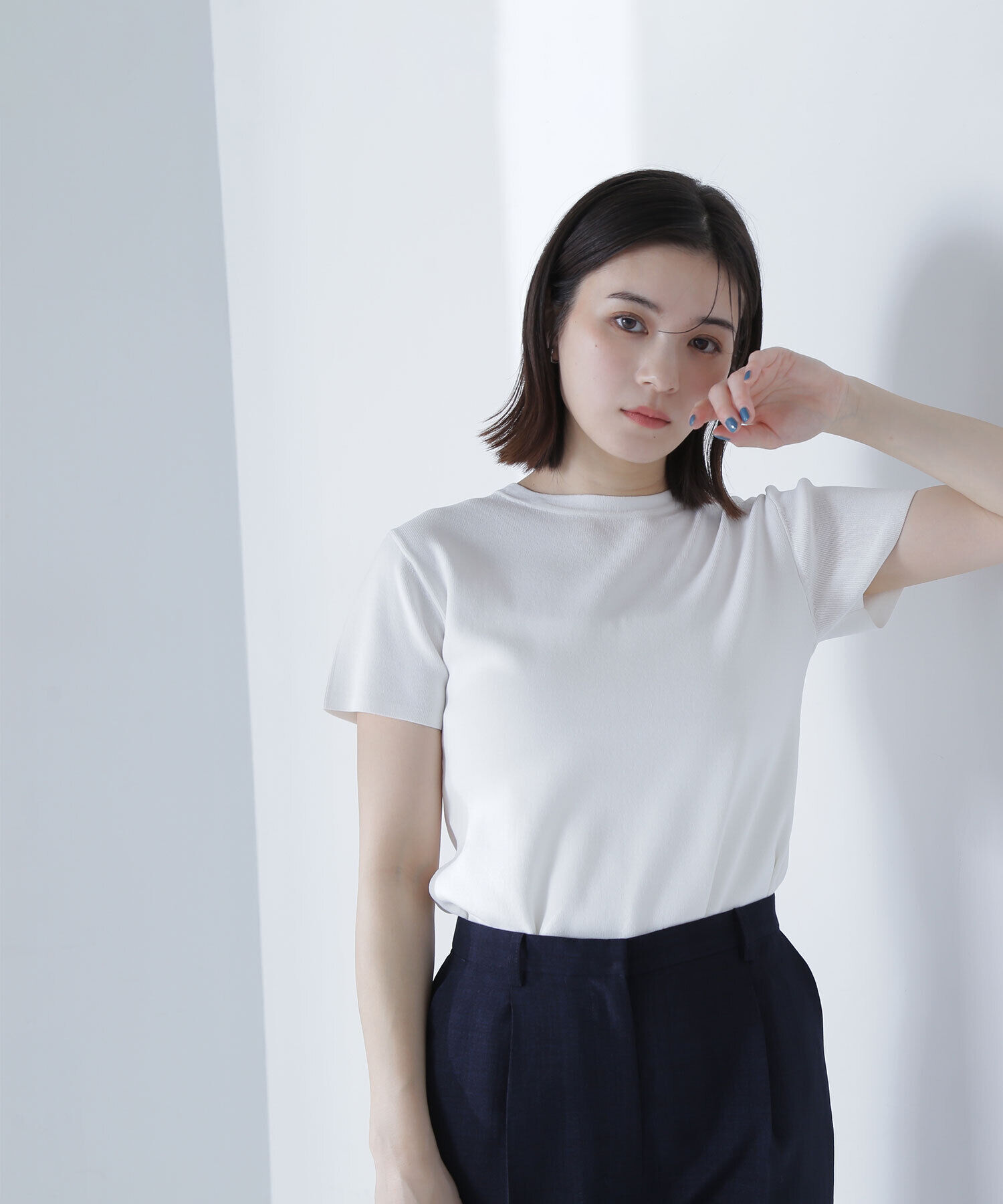  「総針ベーシックシリーズ クルーネックニット」|ニット・セーター|