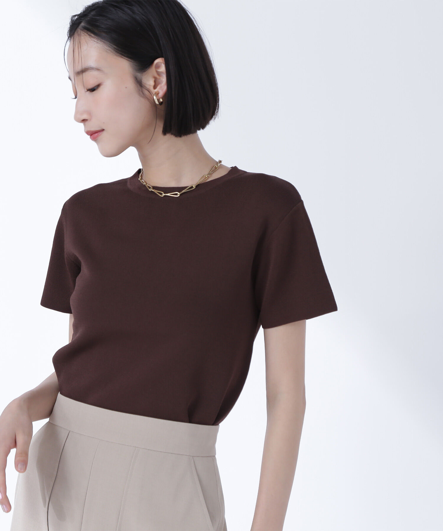  「総針ベーシックシリーズ クルーネックニット」|ニット・セーター|