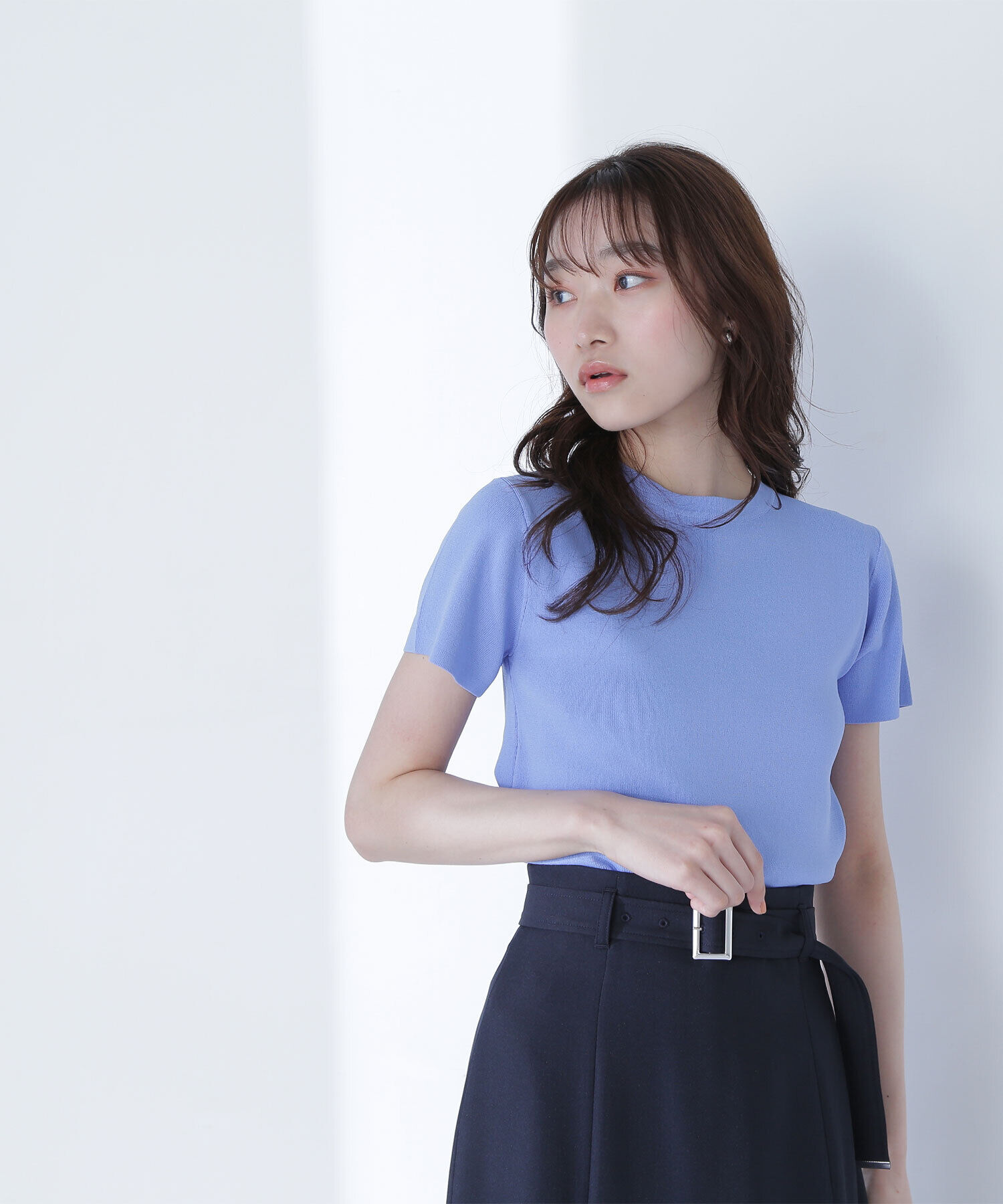  「総針ベーシックシリーズ クルーネックニット」|ニット・セーター|