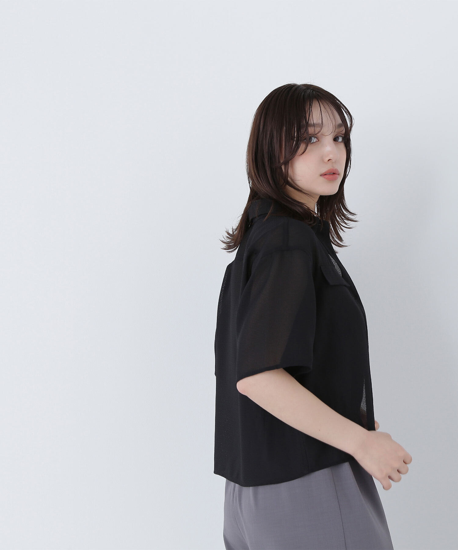  「ダブルポケットメッシュシャツ」|シャツ・ブラウス|