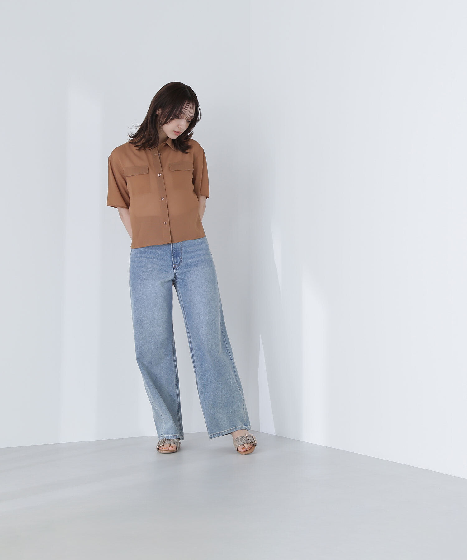  「ダブルポケットメッシュシャツ」|シャツ・ブラウス|