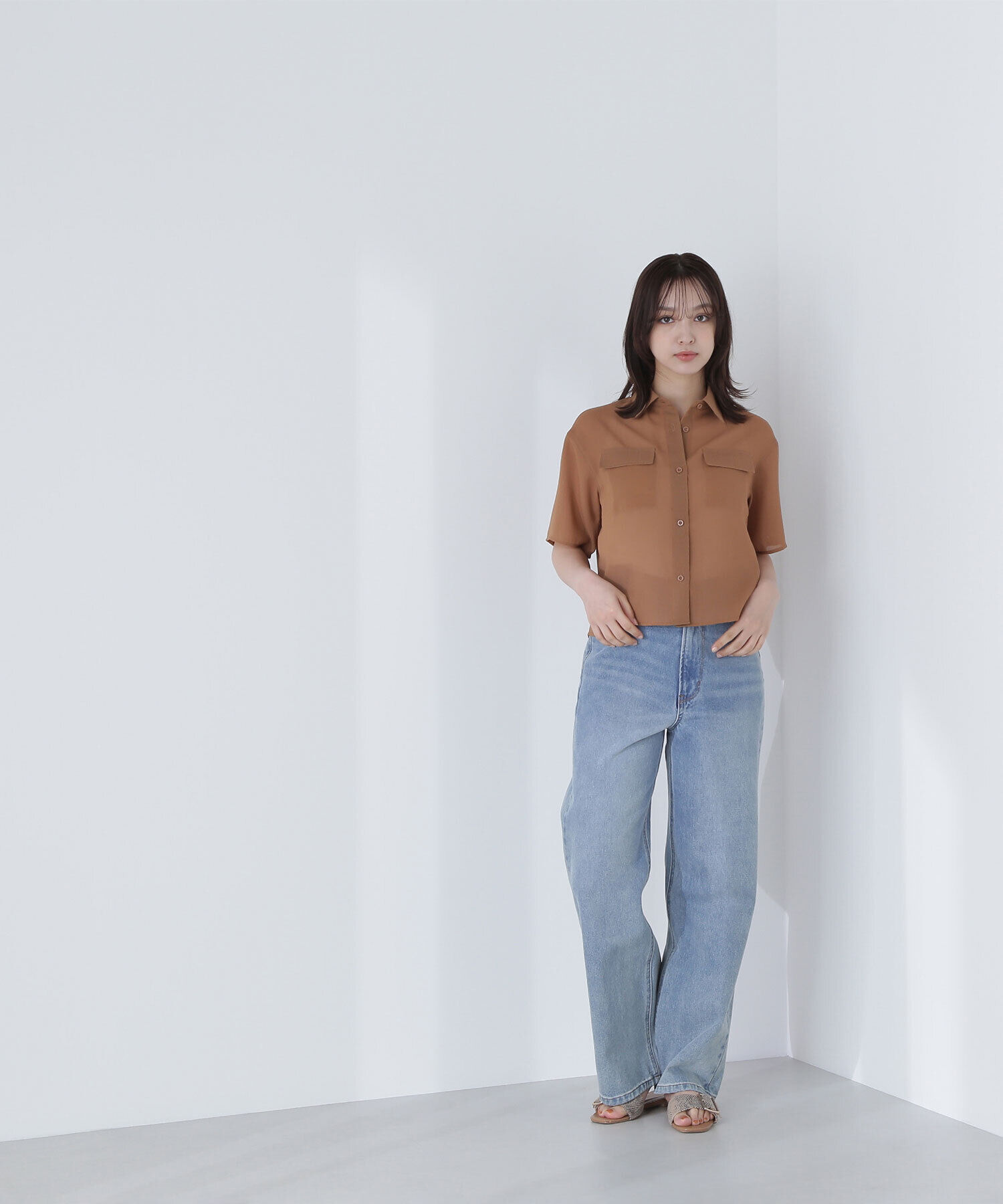  「ダブルポケットメッシュシャツ」|シャツ・ブラウス|