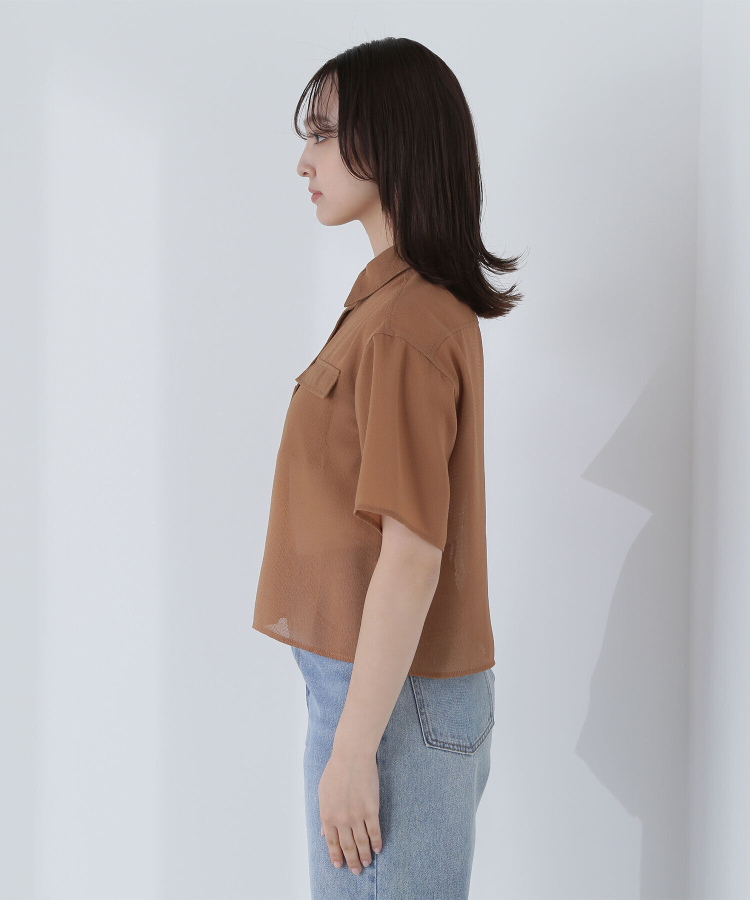  「ダブルポケットメッシュシャツ」|シャツ・ブラウス|