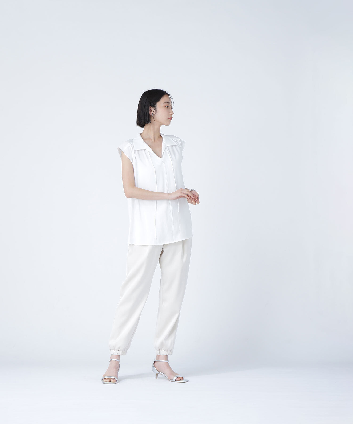  「ナローリボンスキッパーブラウス」|シャツ・ブラウス|