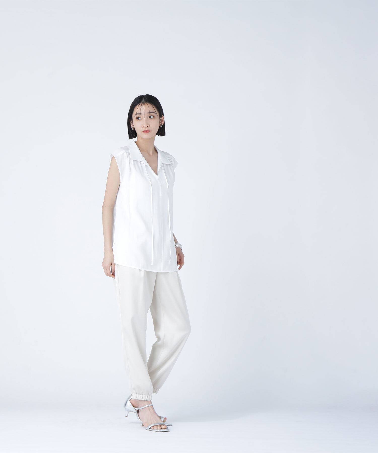  「ナローリボンスキッパーブラウス」|シャツ・ブラウス|