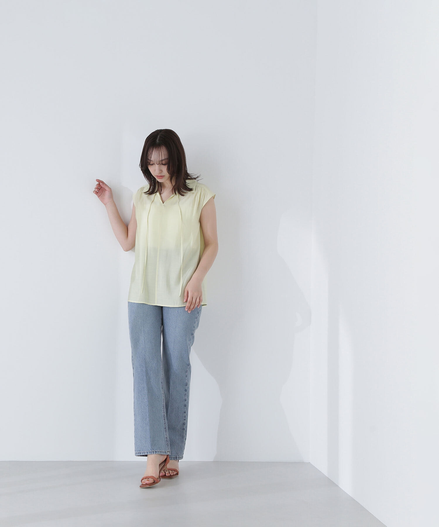  「ナローリボンスキッパーブラウス」|シャツ・ブラウス|