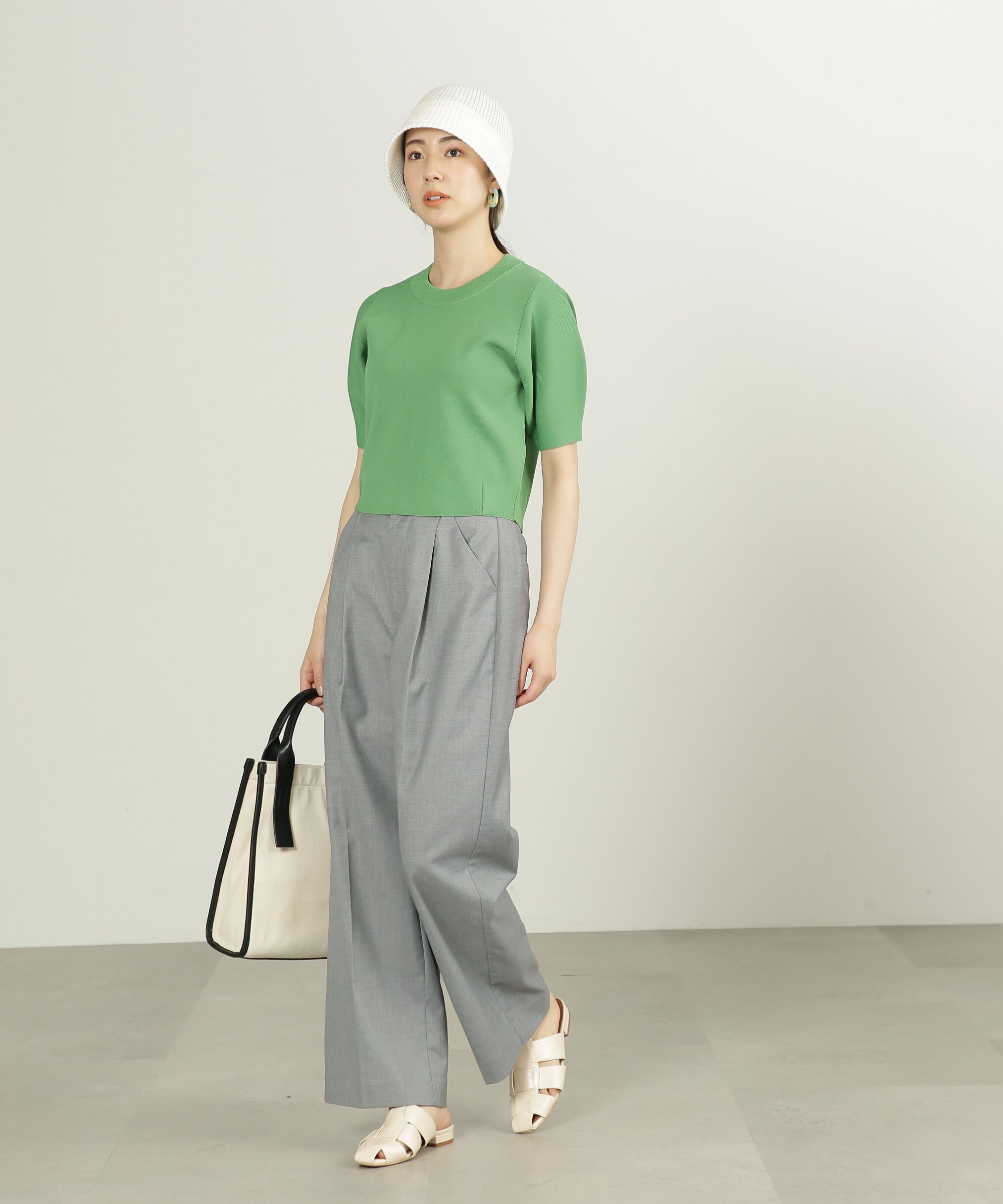  「[低身長サイズ/Sシリーズ]ストレートワイドタックパンツ」|その他|