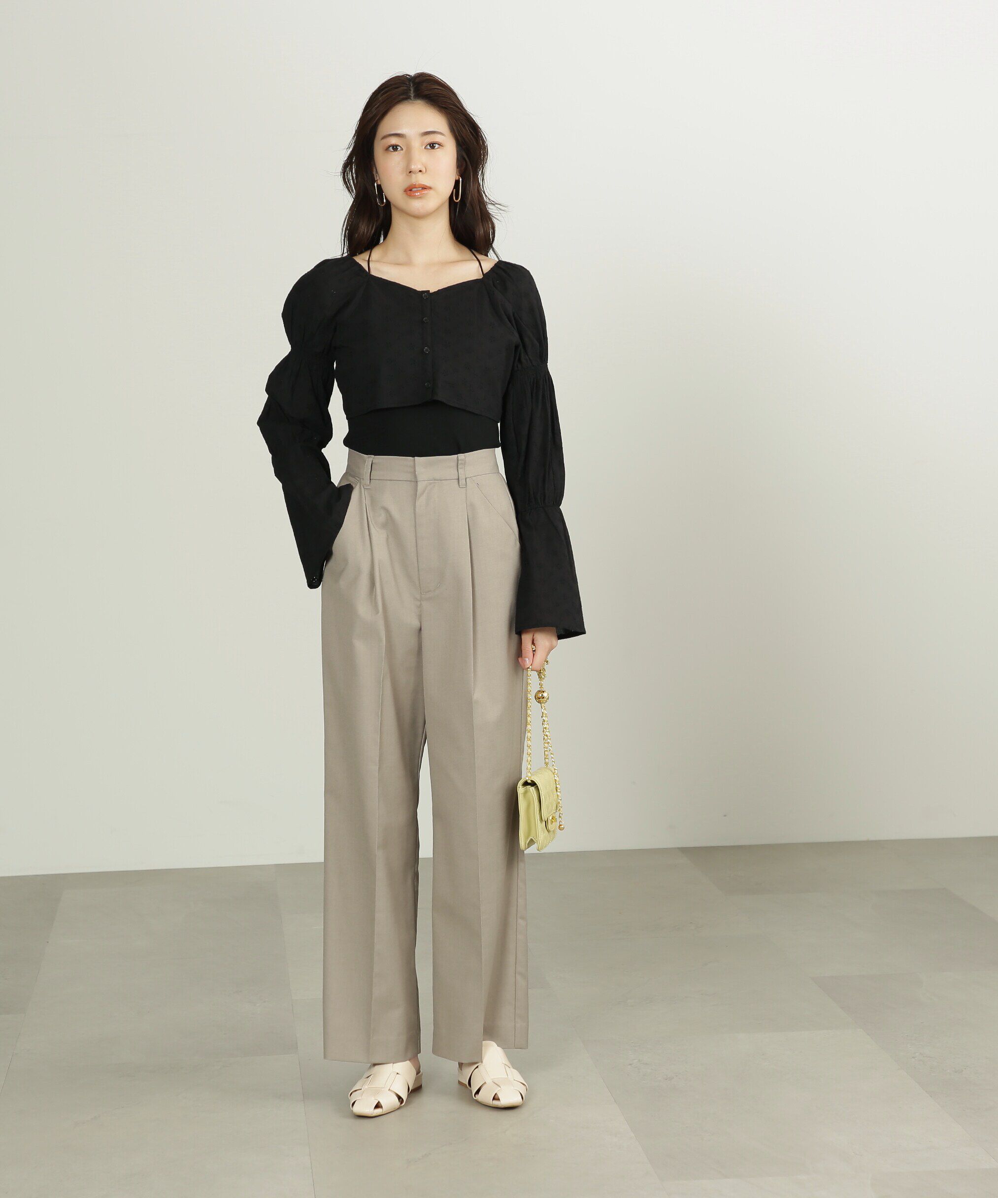  「[低身長サイズ/Sシリーズ]ストレートワイドタックパンツ」|その他|