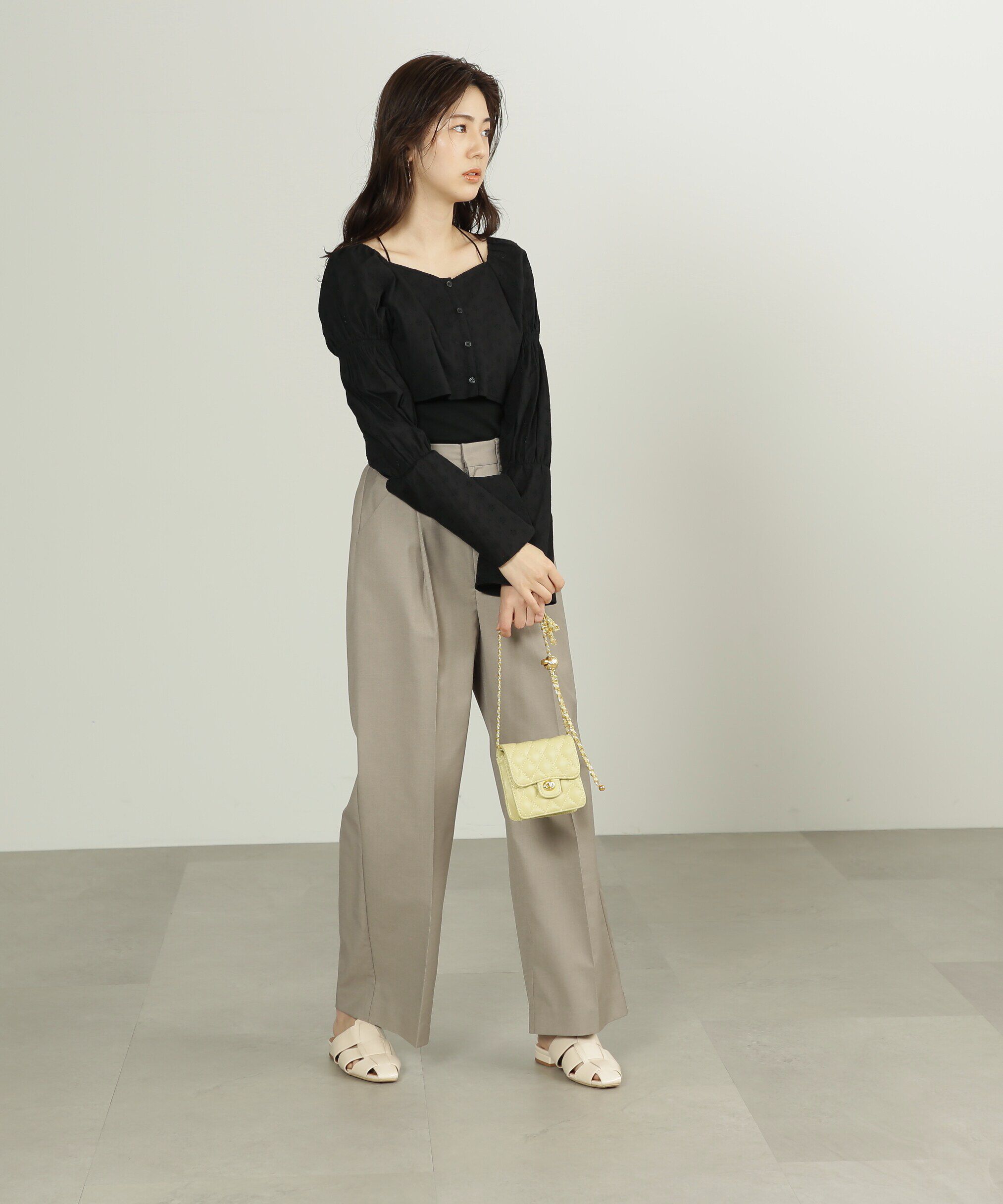  「[低身長サイズ/Sシリーズ]ストレートワイドタックパンツ」|その他|