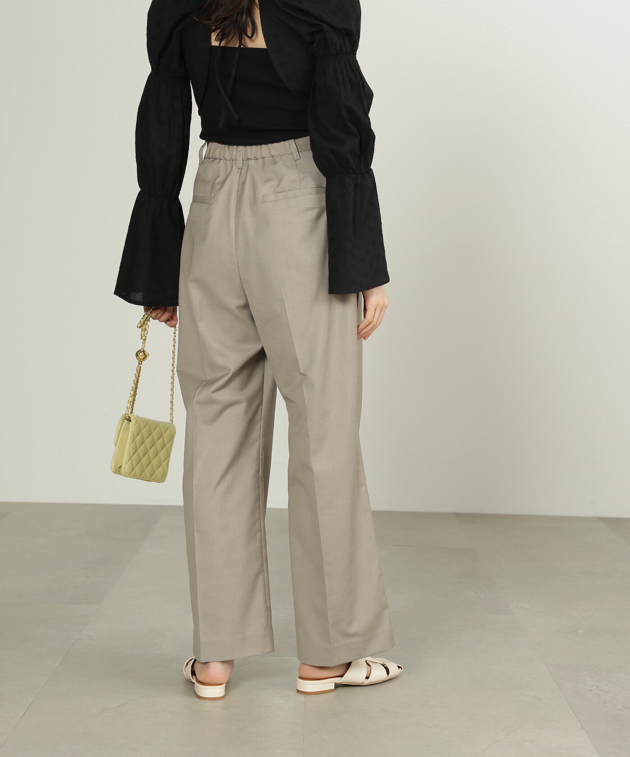  「[低身長サイズ/Sシリーズ]ストレートワイドタックパンツ」|その他|