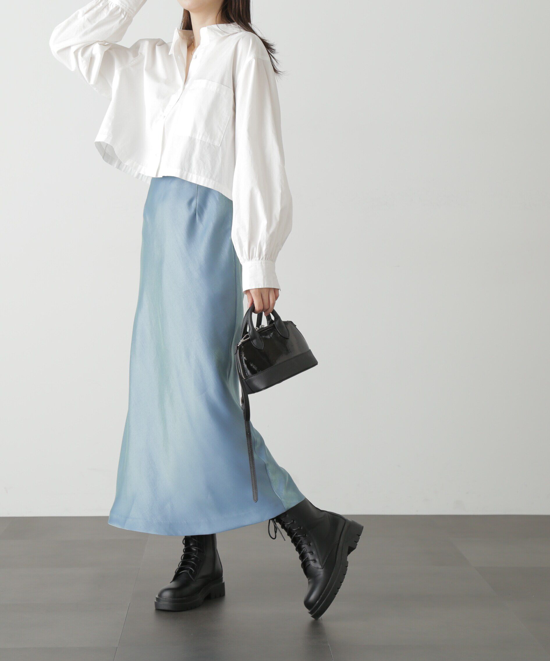  「バックシャンボリュームスリーブショート丈シャツ」|シャツ・ブラウス|