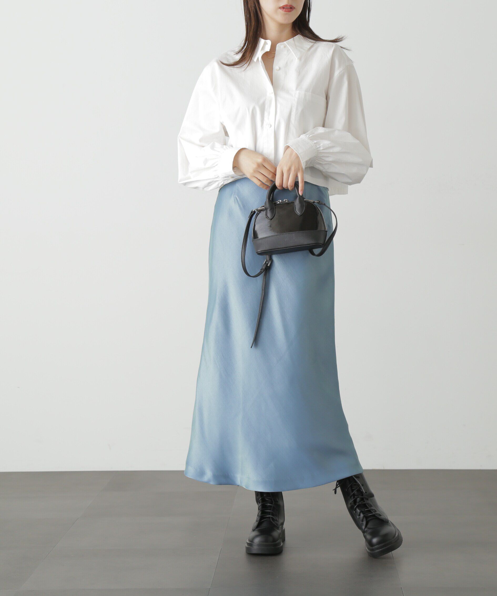  「バックシャンボリュームスリーブショート丈シャツ」|シャツ・ブラウス|