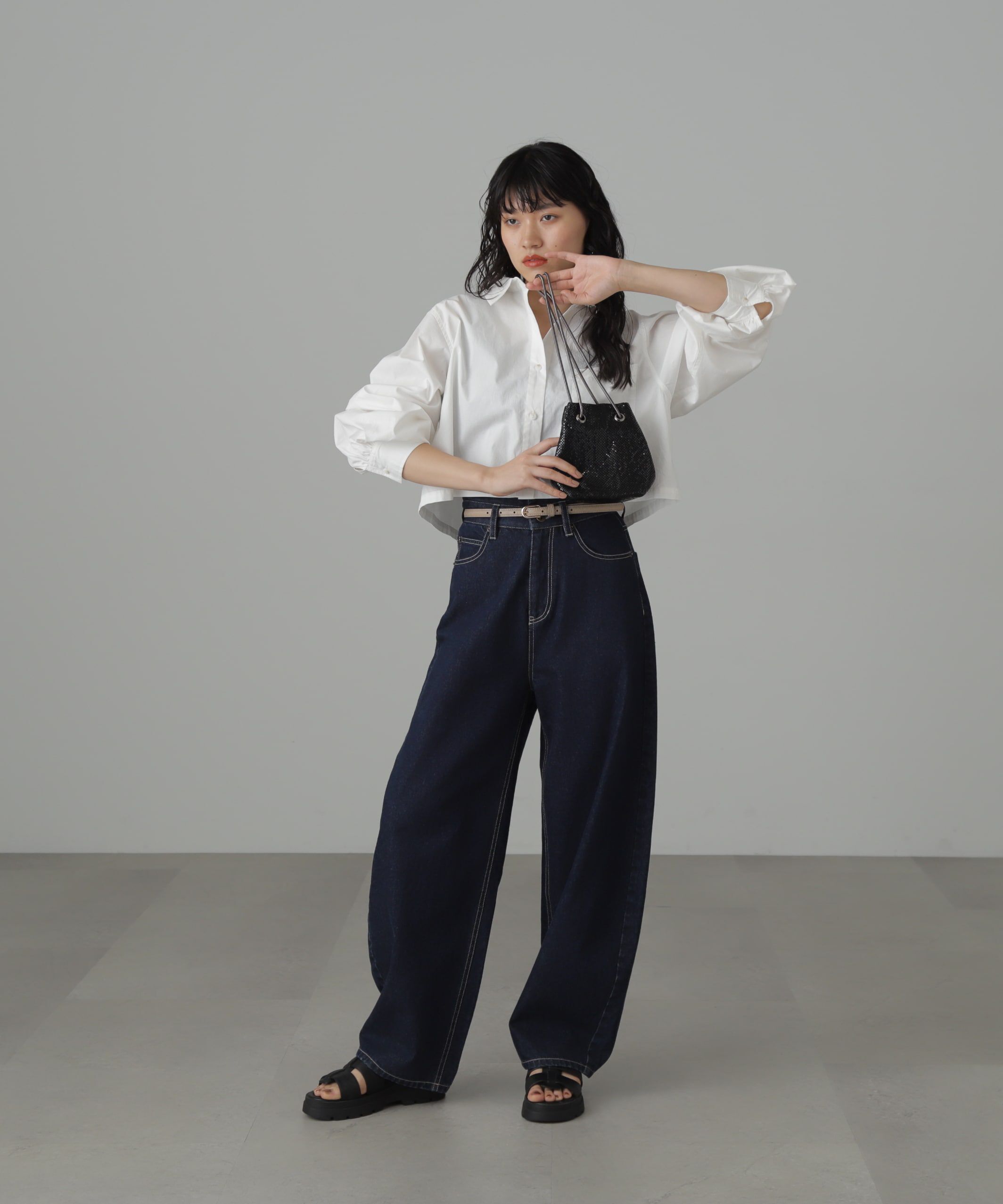  「バックシャンボリュームスリーブショート丈シャツ」|シャツ・ブラウス|