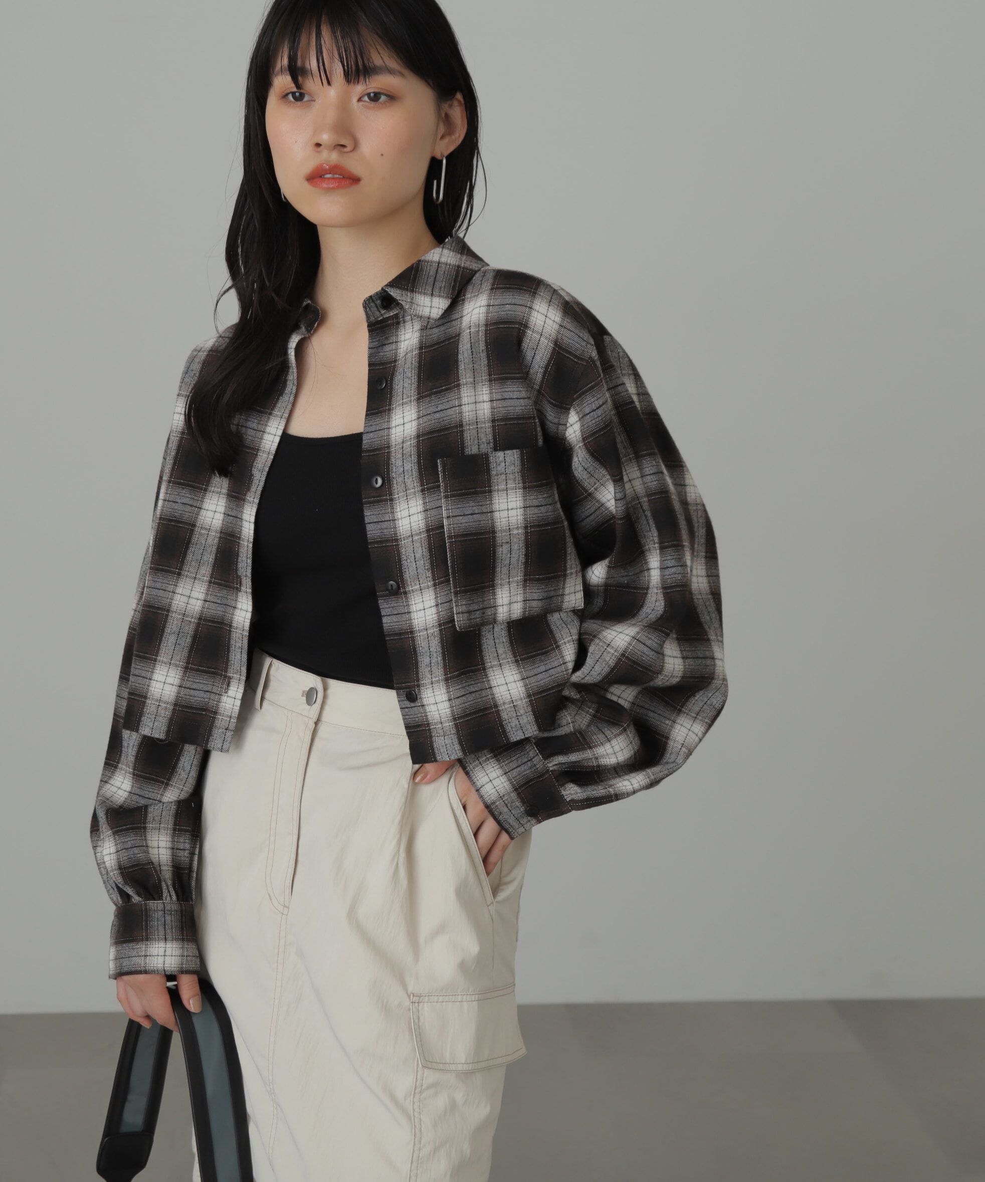  「バックシャンボリュームスリーブショート丈シャツ」|シャツ・ブラウス|