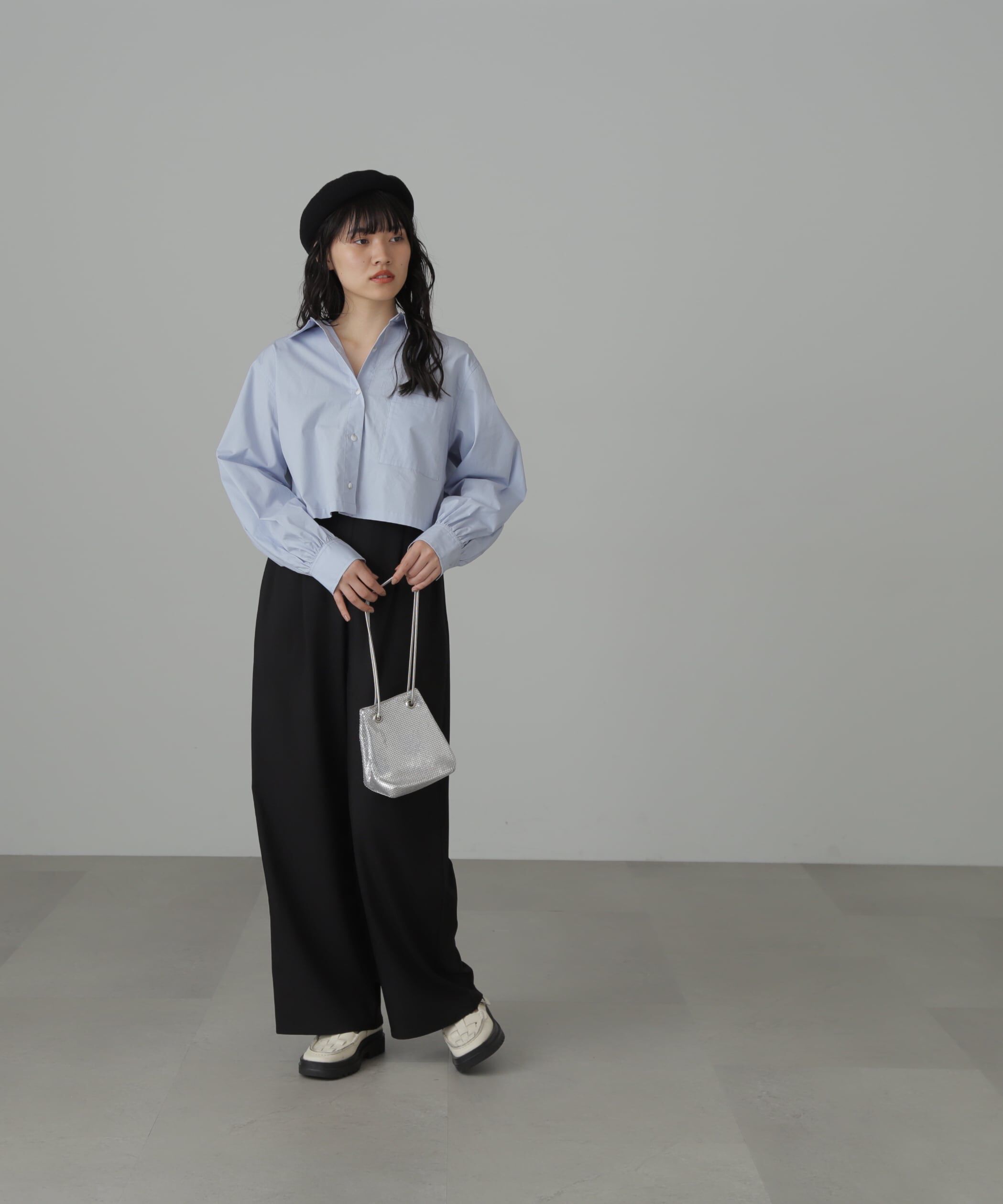  「バックシャンボリュームスリーブショート丈シャツ」|シャツ・ブラウス|