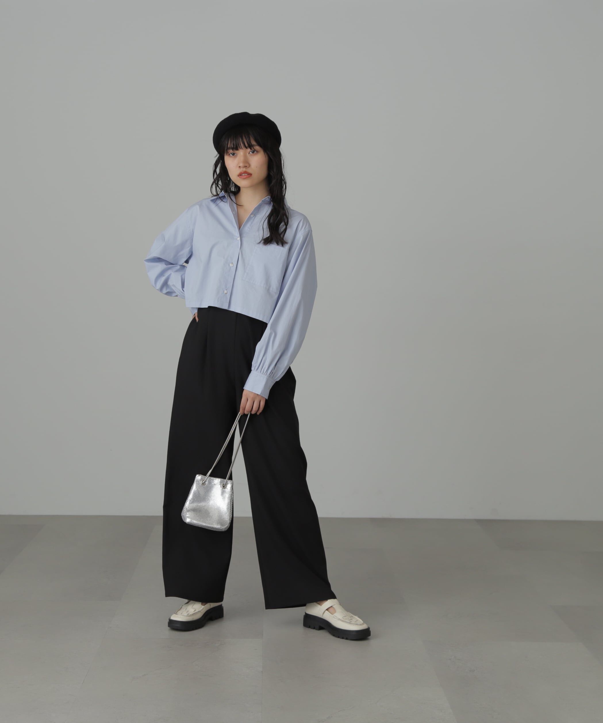  「バックシャンボリュームスリーブショート丈シャツ」|シャツ・ブラウス|