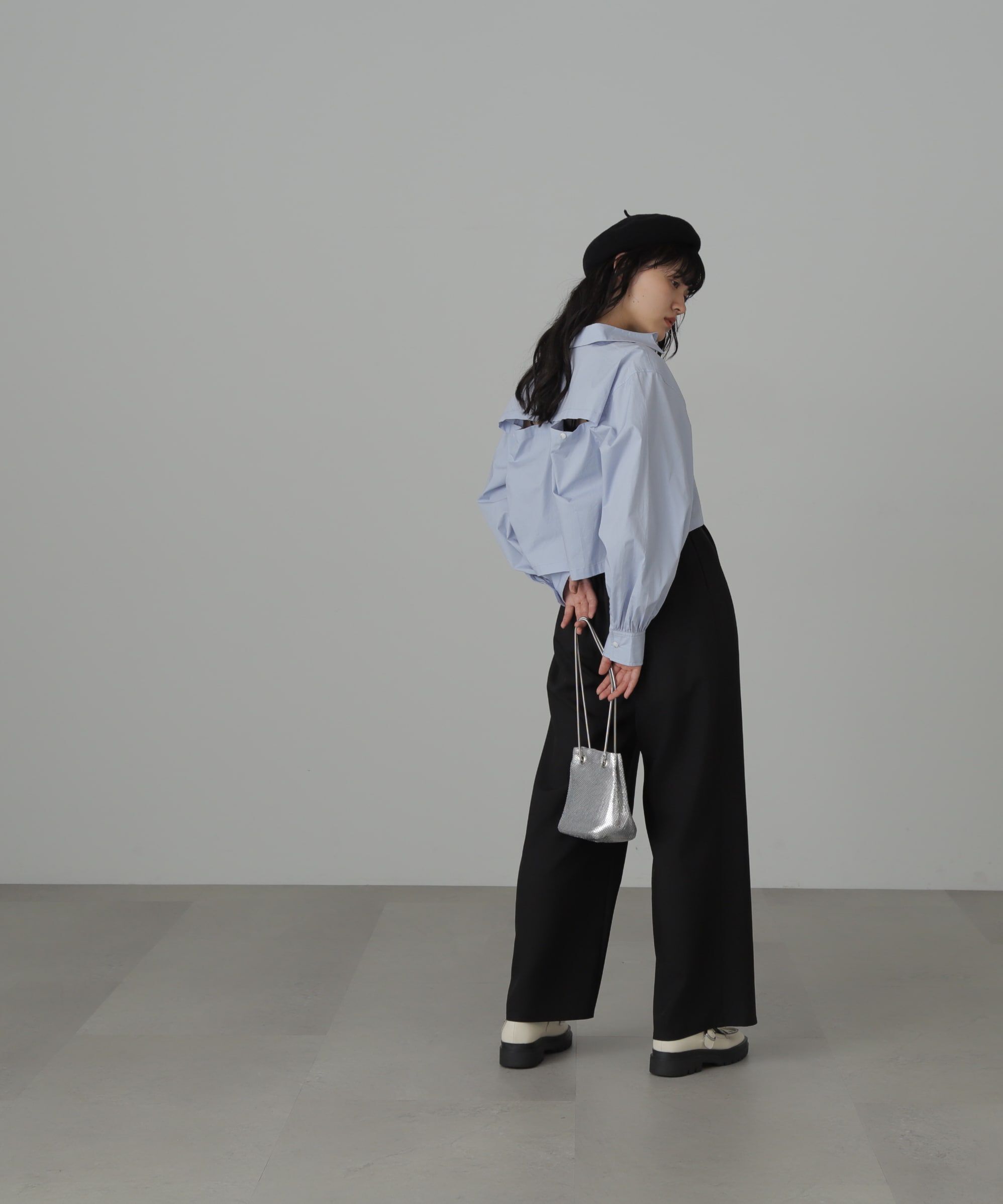  「バックシャンボリュームスリーブショート丈シャツ」|シャツ・ブラウス|