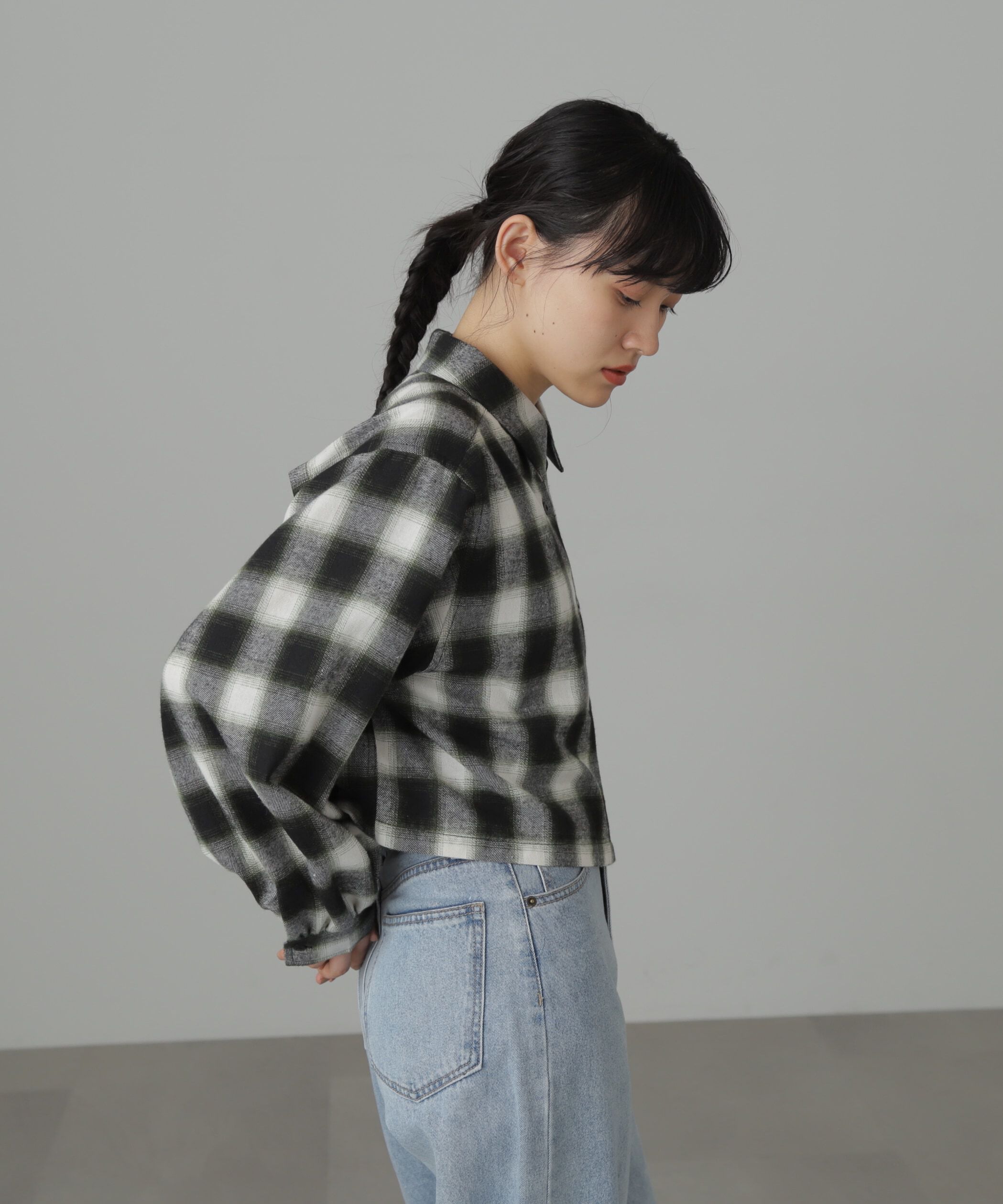  「バックシャンボリュームスリーブショート丈シャツ」|シャツ・ブラウス|