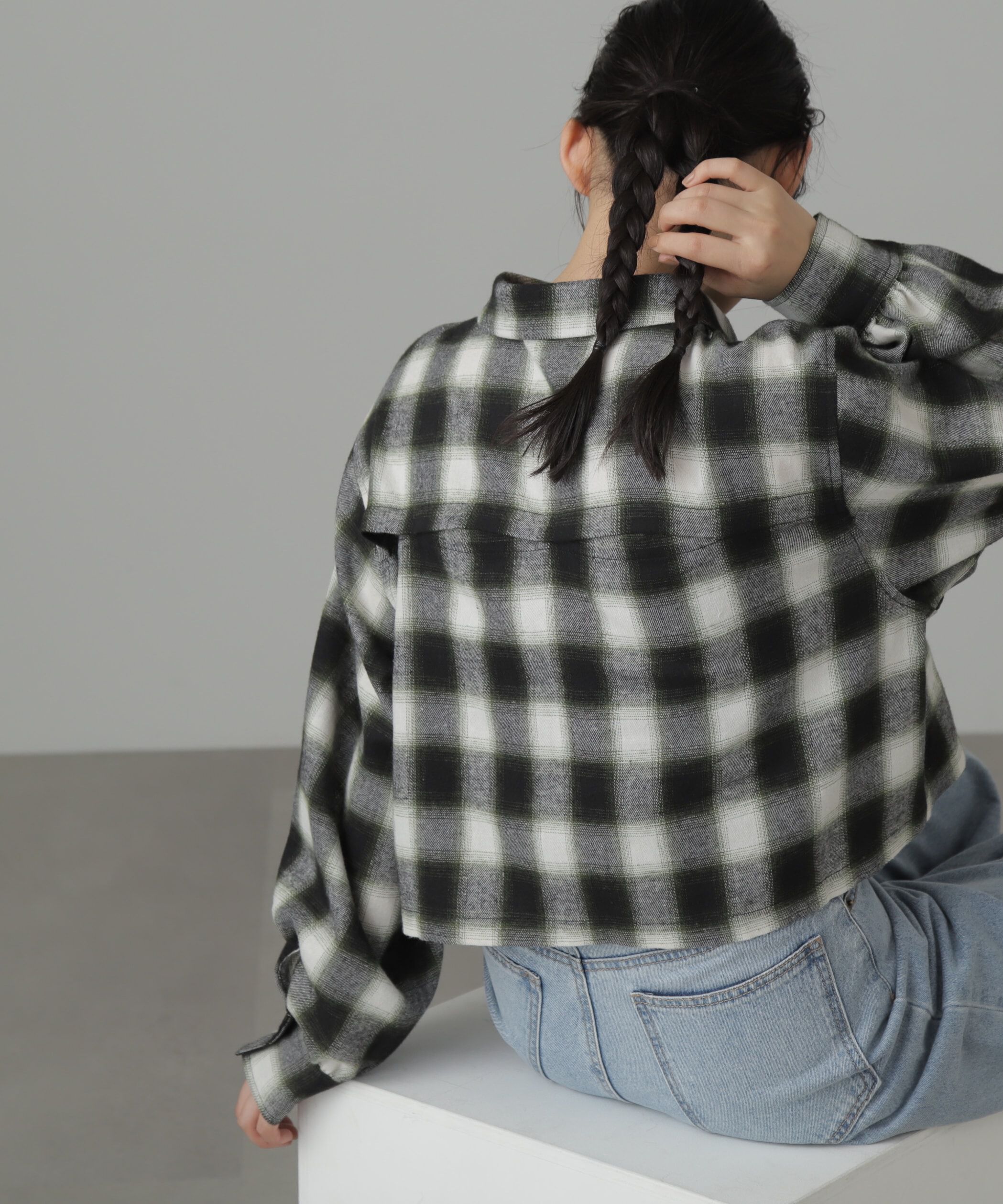  「バックシャンボリュームスリーブショート丈シャツ」|シャツ・ブラウス|