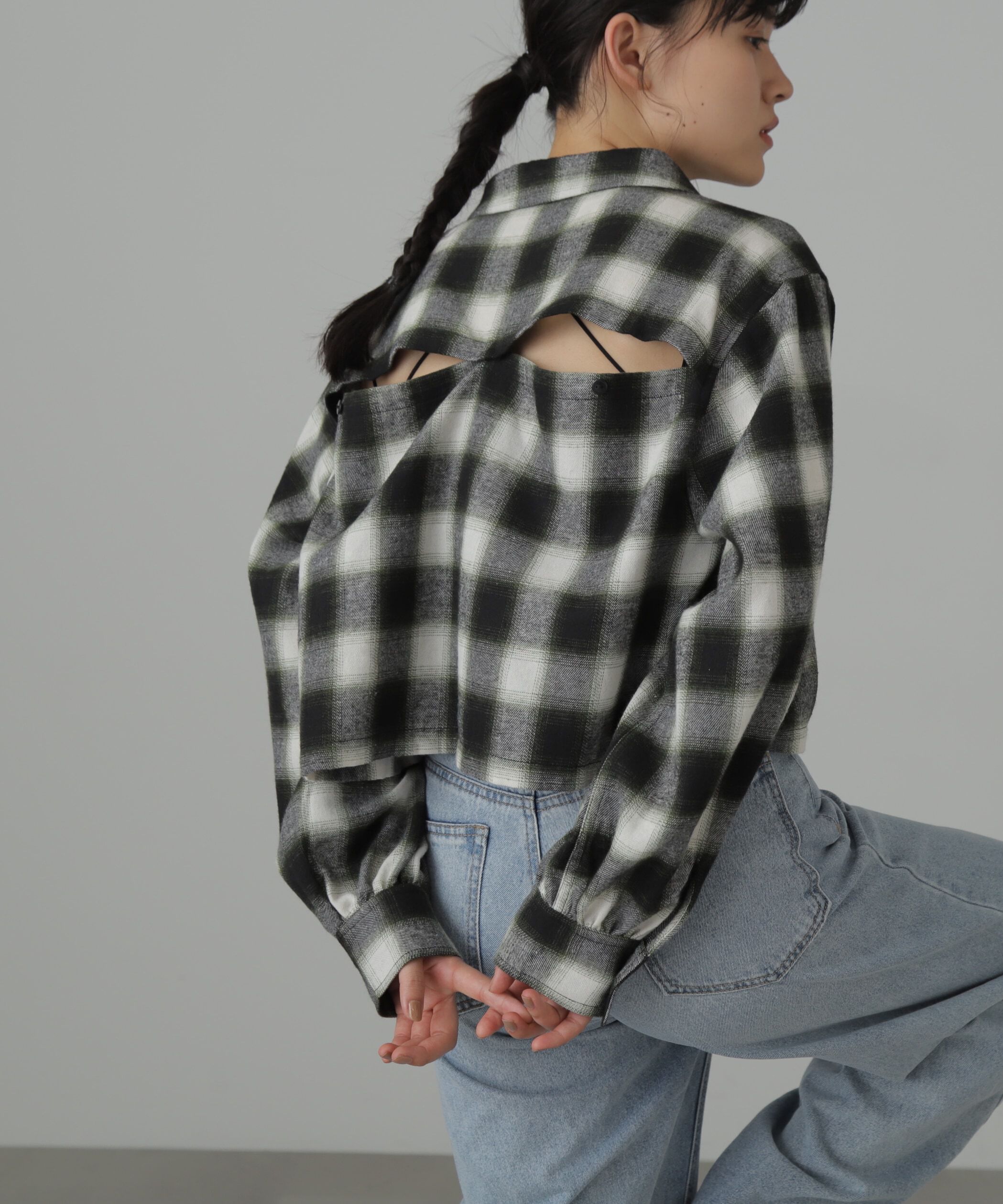  「バックシャンボリュームスリーブショート丈シャツ」|シャツ・ブラウス|