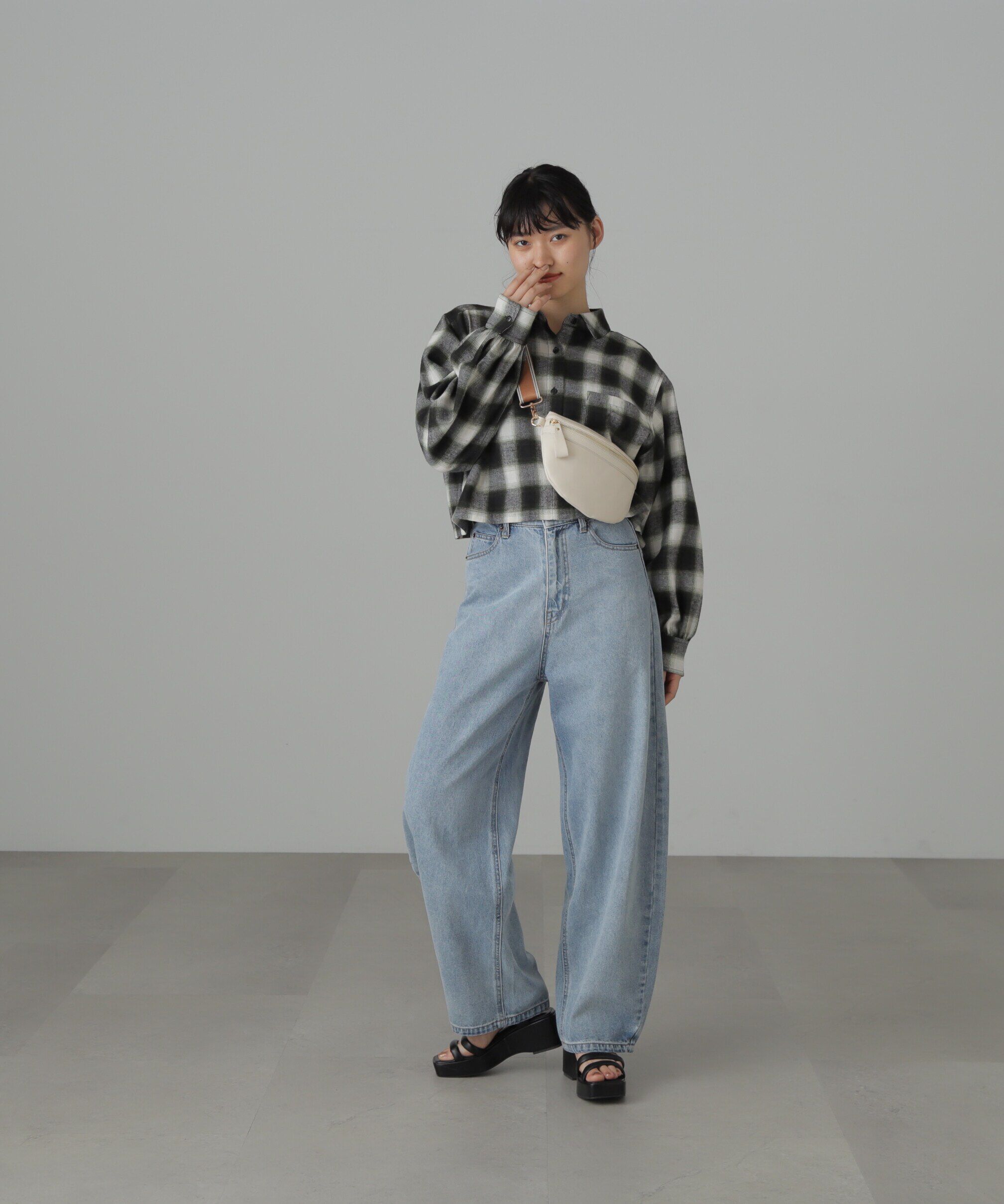  「バックシャンボリュームスリーブショート丈シャツ」|シャツ・ブラウス|