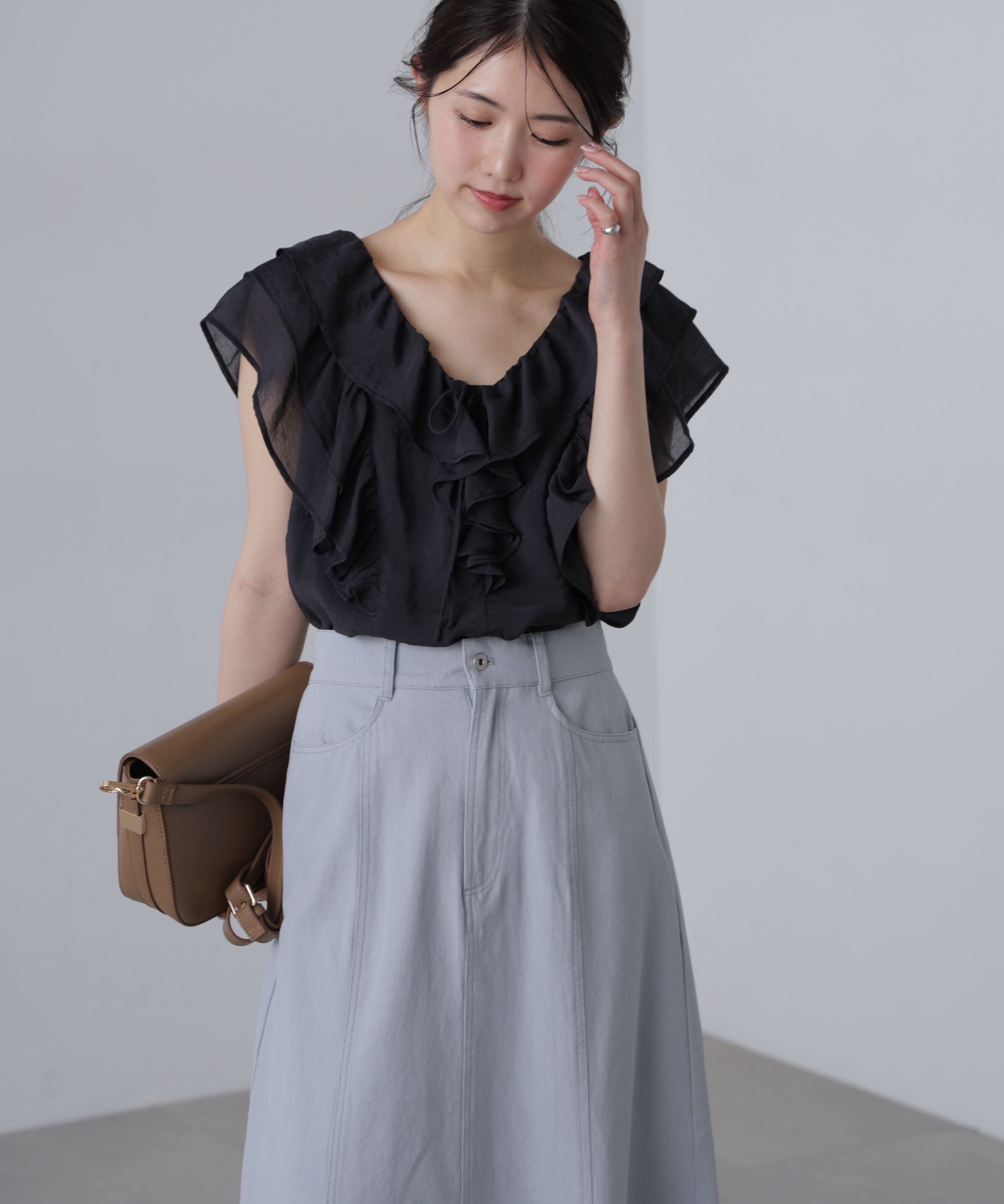  「フリルフレンチブラウス」|シャツ・ブラウス|