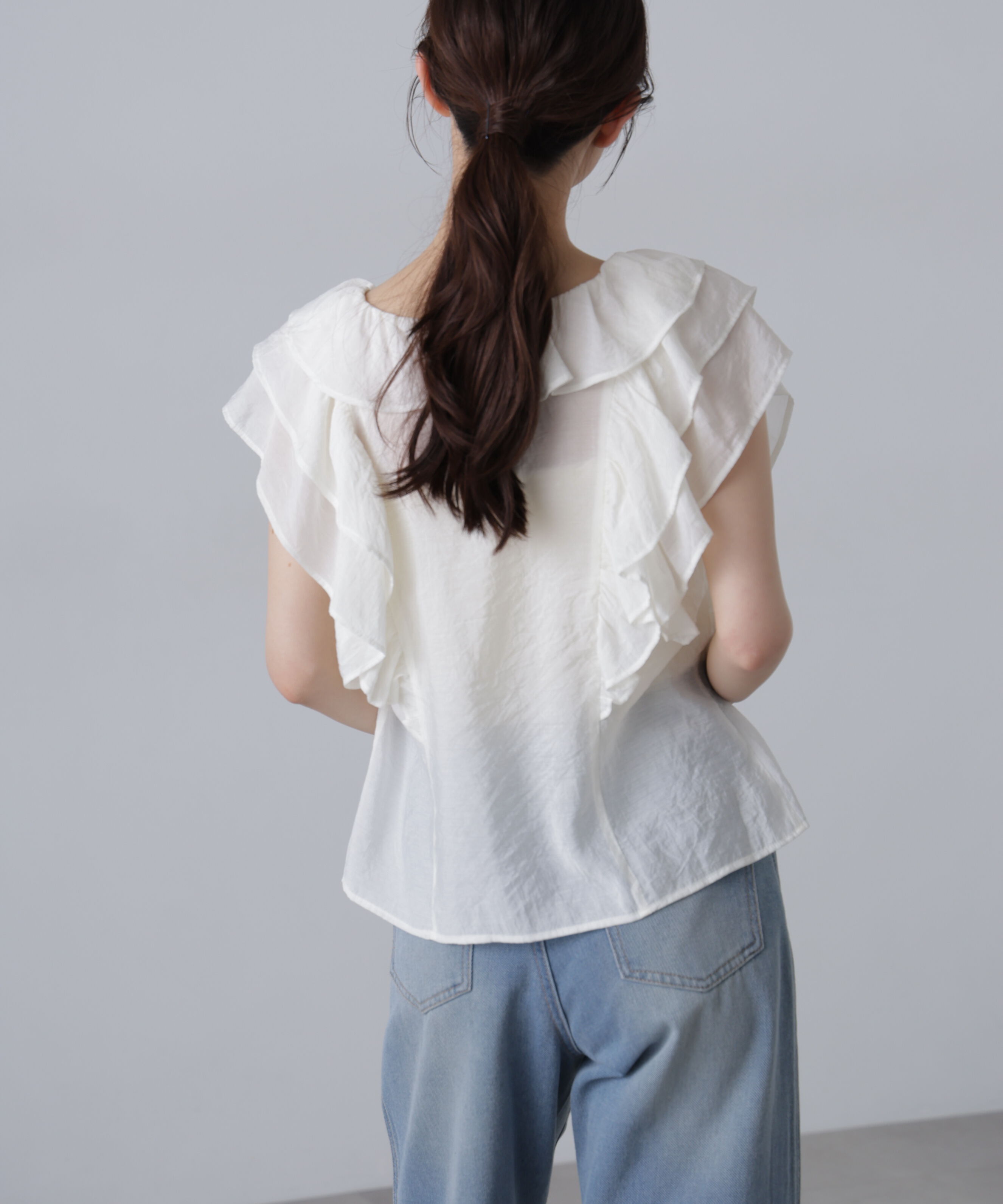  「フリルフレンチブラウス」|シャツ・ブラウス|