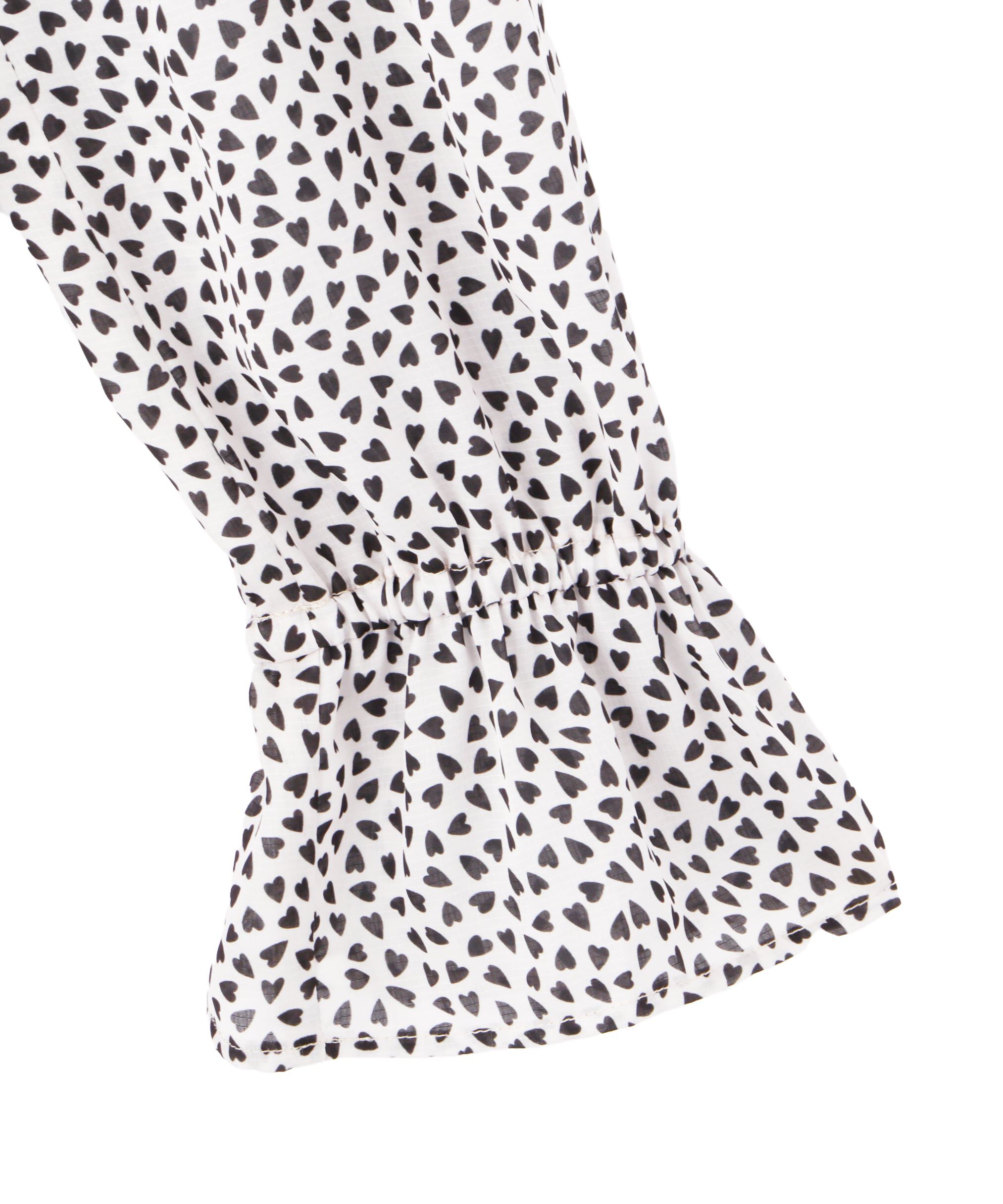  「ハートプリントシャーリングワンピース」|ワンピース|