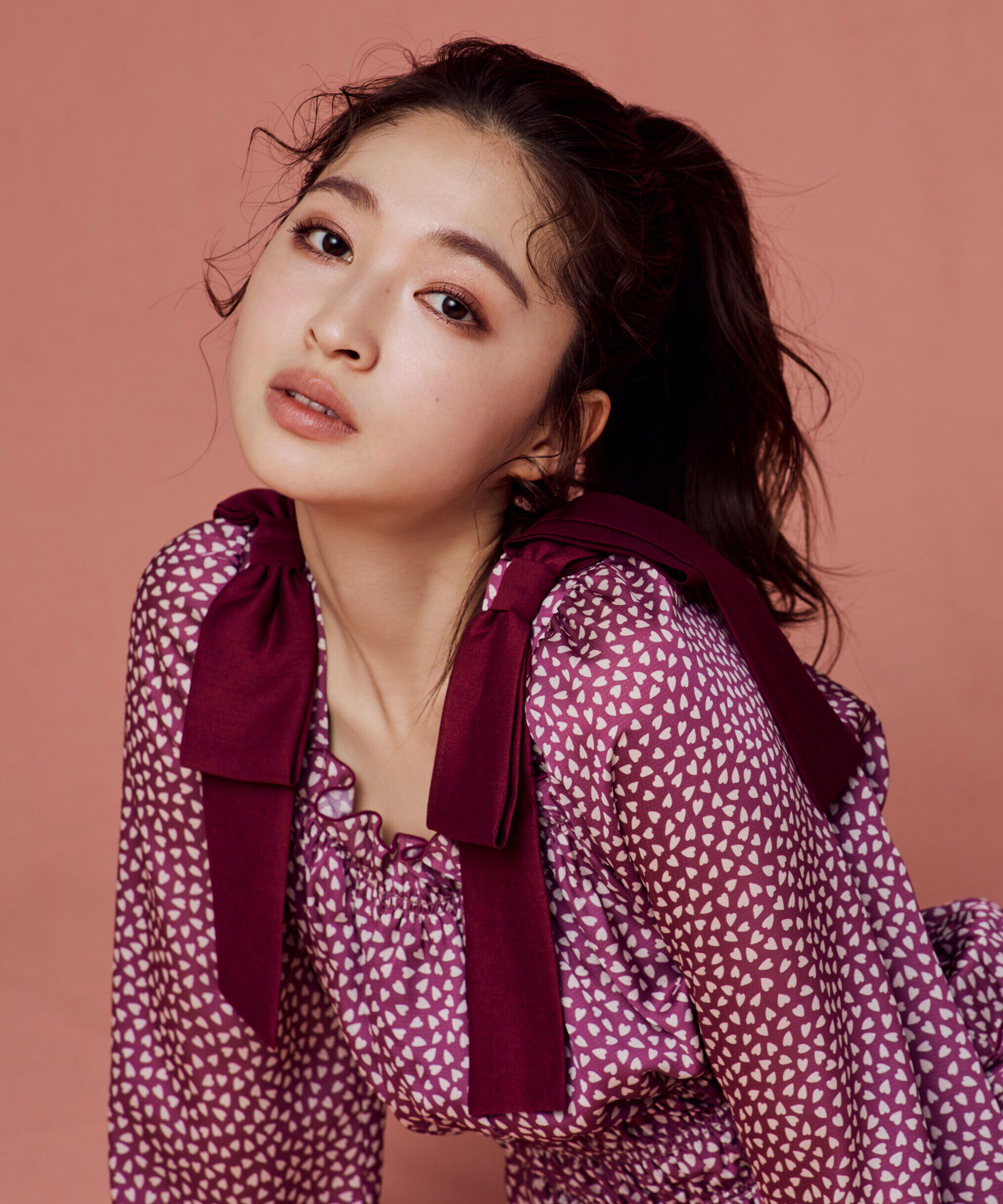  「ハートプリントシャーリングワンピース」|ワンピース|