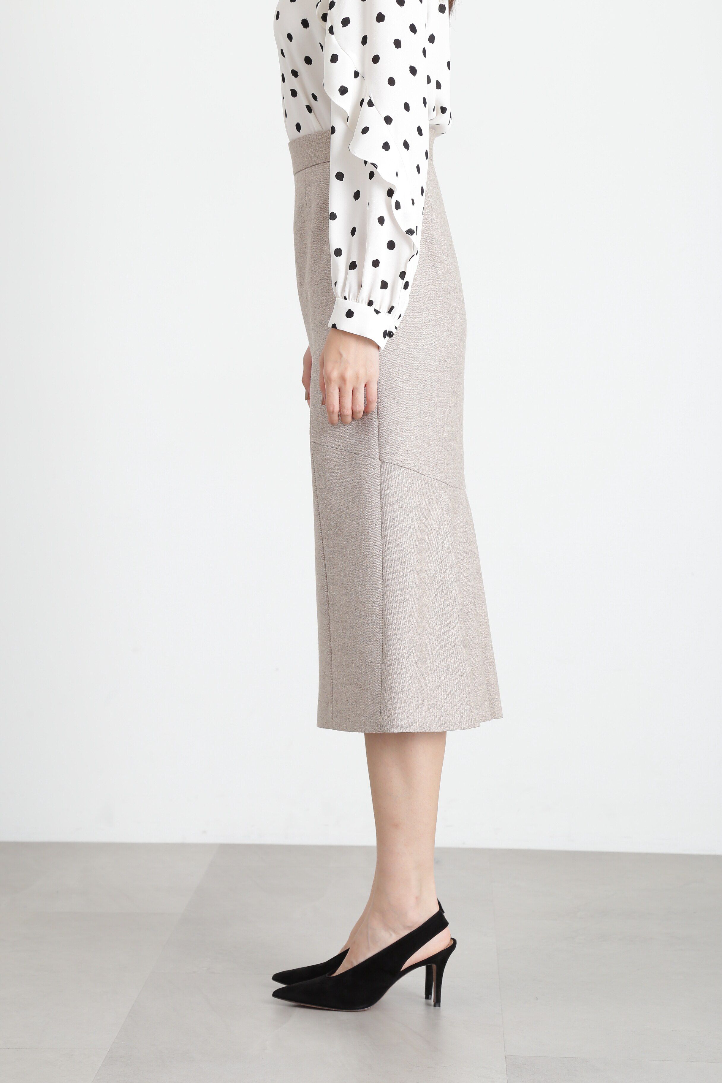  「ヘリンボンバックマーメイドスカート」|スカート|