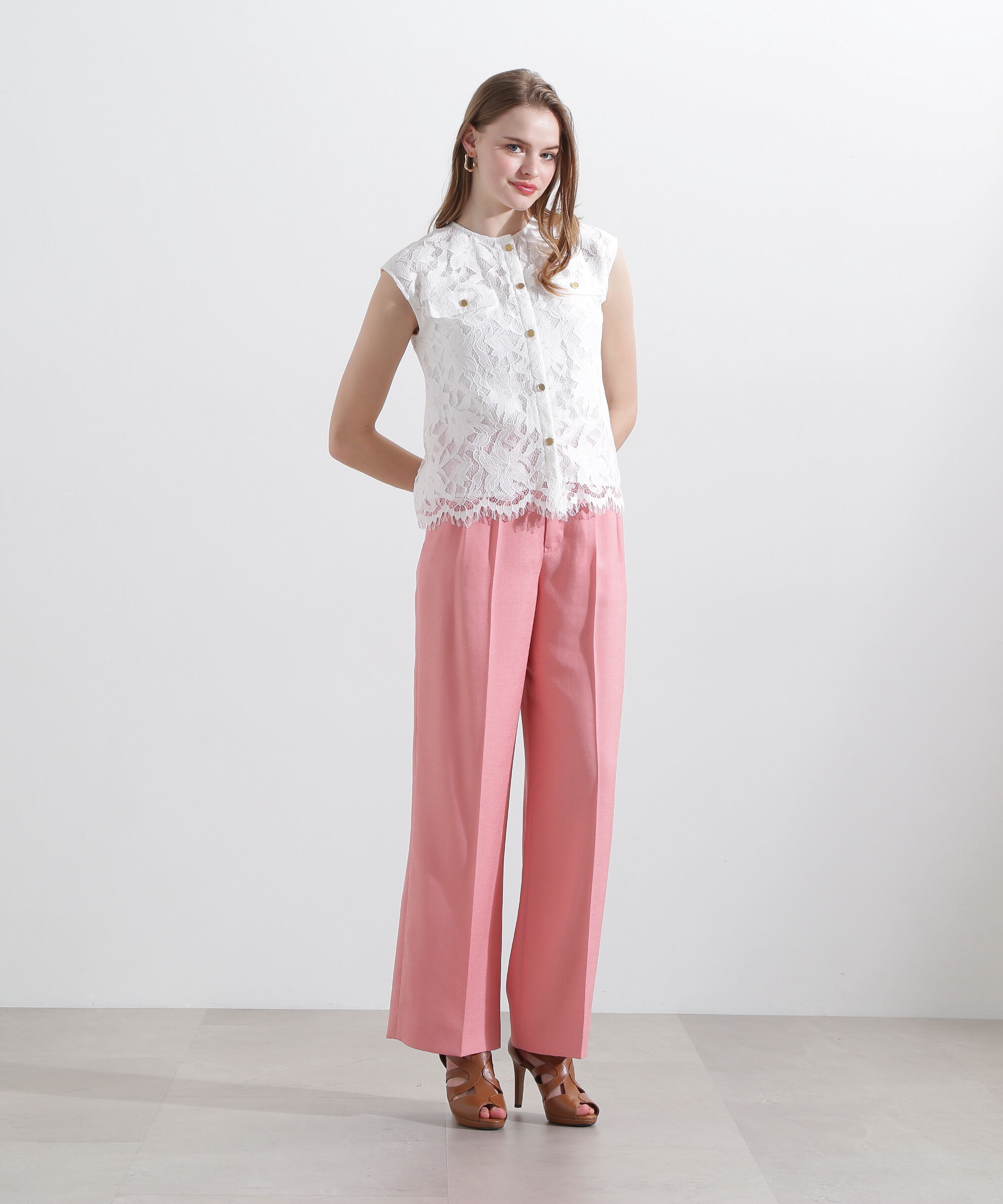  「◆スリムベルト付きワイドパンツ」|その他|